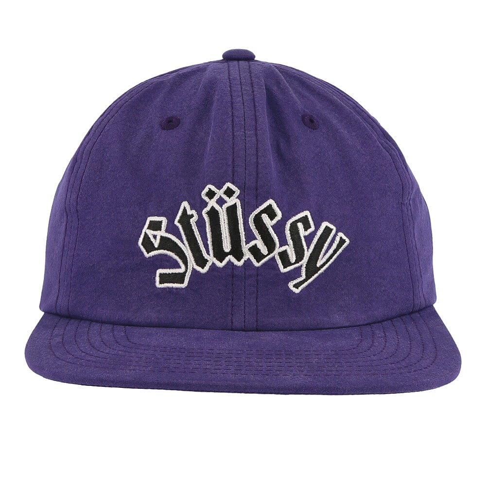 Stussy Washed Collegiate Strapback Purple Caps Detailfoto | Overkill