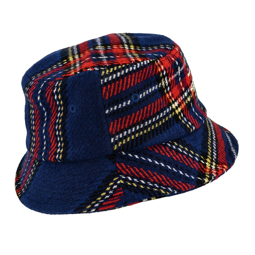Stussy Big Logo Plaid Bucket Hat Blue Bucket Hats Material | Overkill