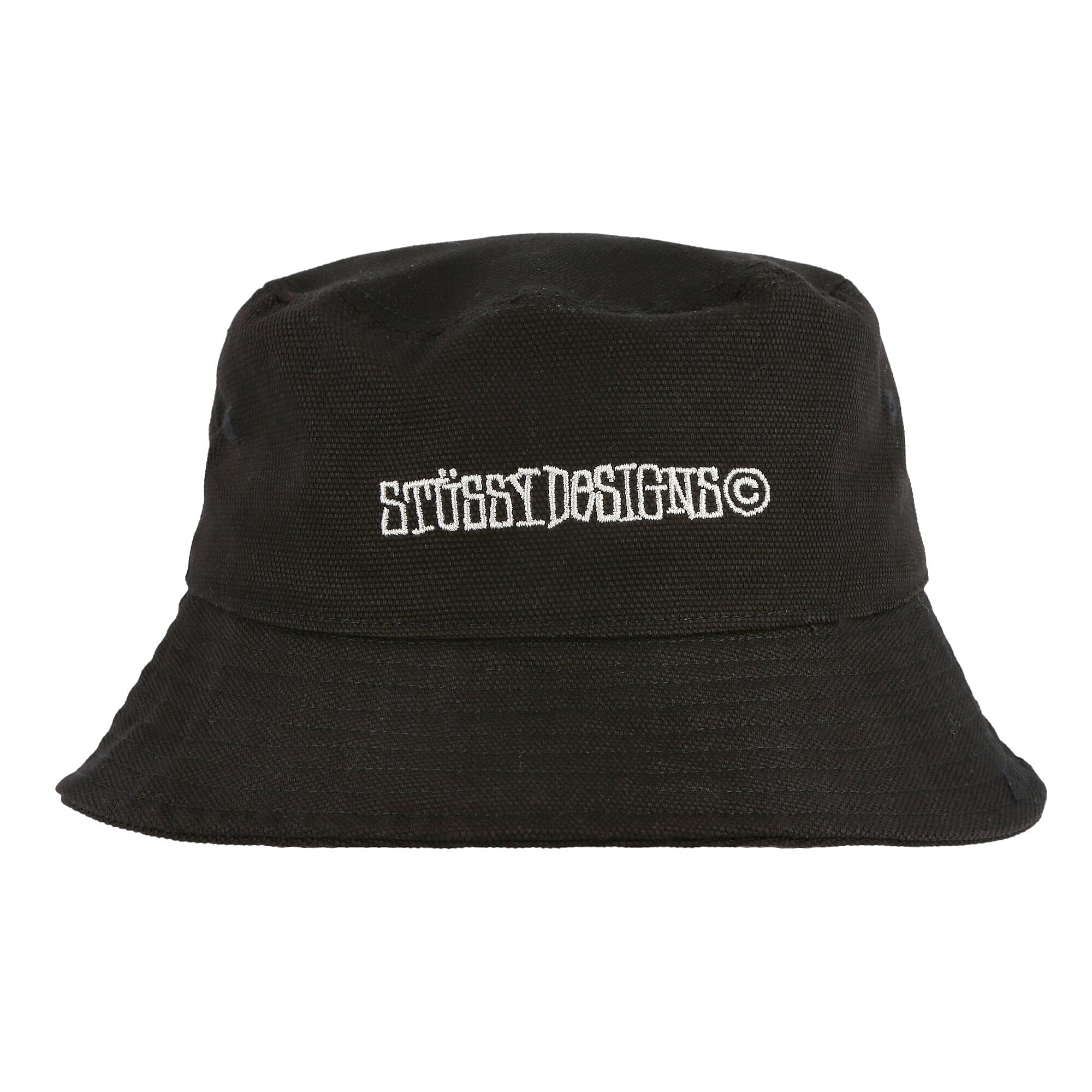 Stussy Canvas Wide Brim Bucket Hat Black Bucket Hats Detailfoto | Overkill