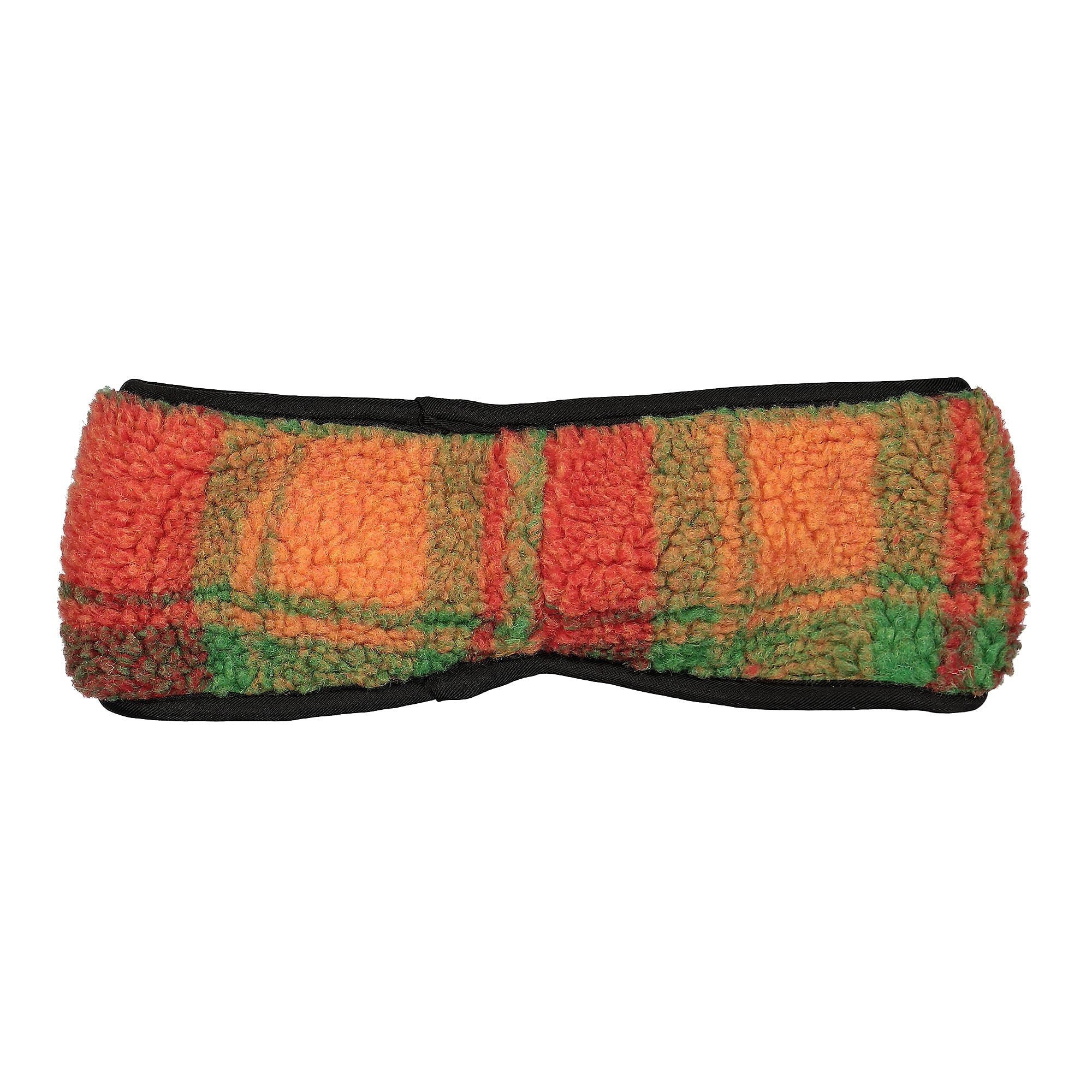 Stussy Plaid Polar Fleece Headband Orange Headbands Material | Overkill