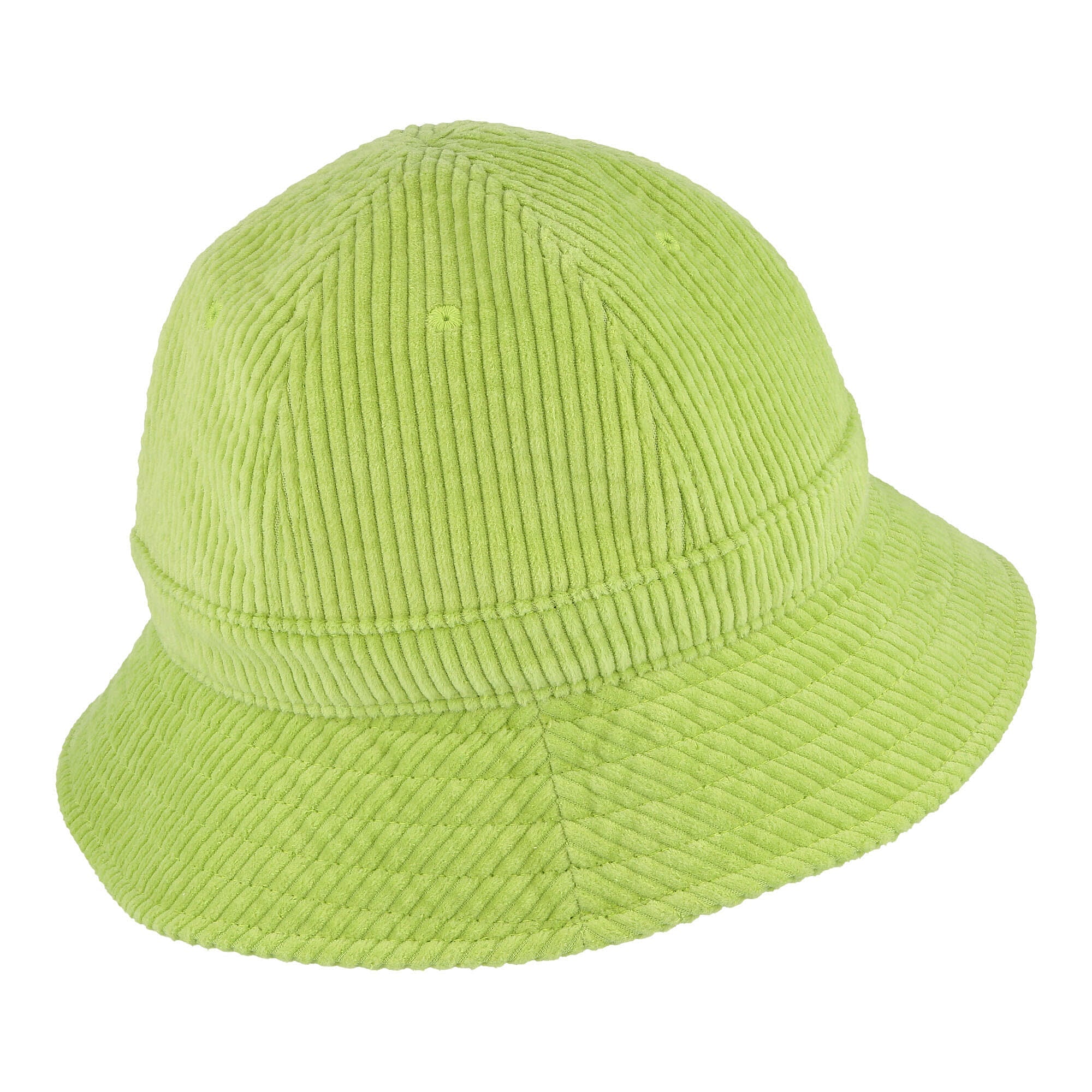 Stussy Corduroy Bell Cap Lime Bucket Hats Close-up | Overkill