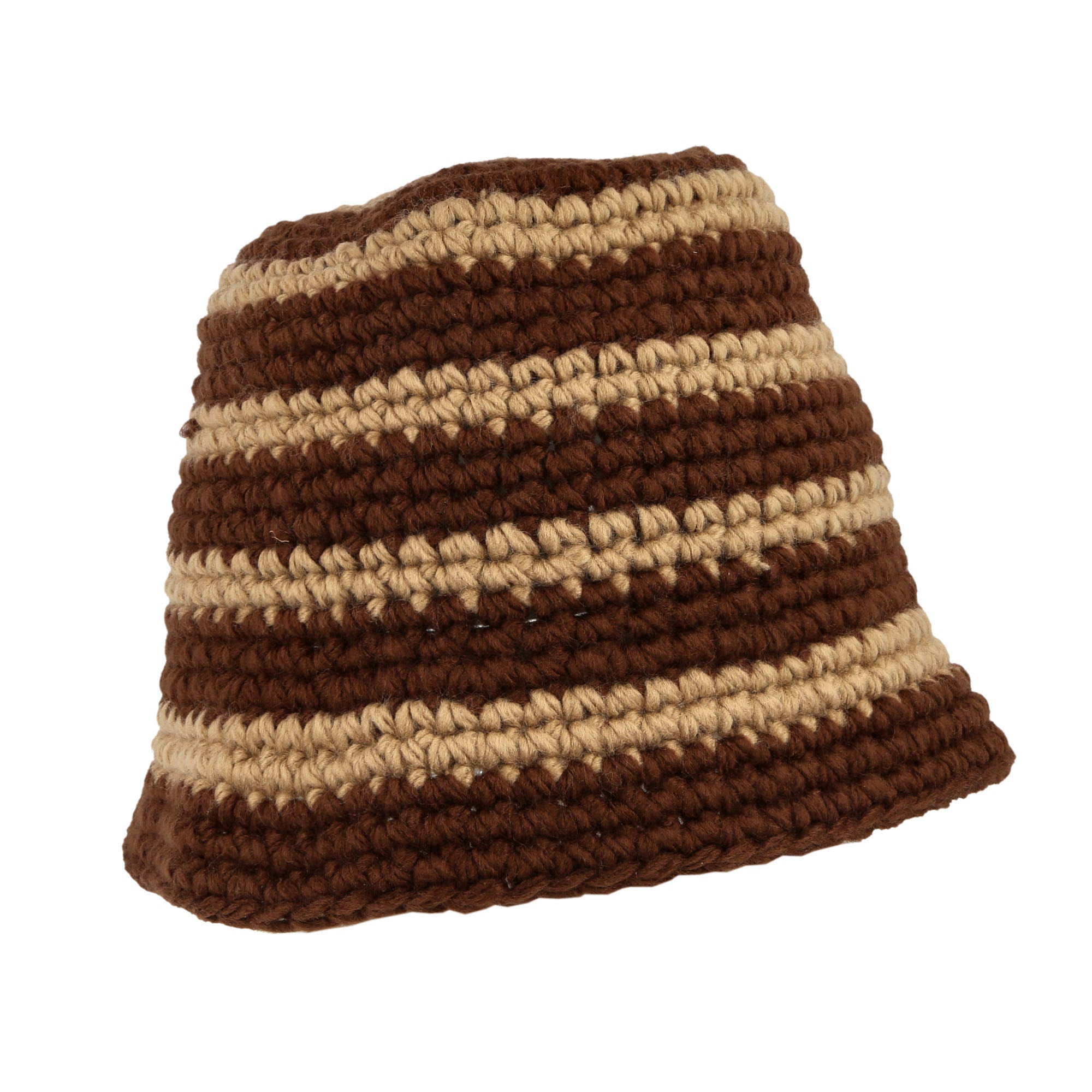 Stussy Swirl Knit Bucket Hat Brown Bucket Hats Close-up | Overkill