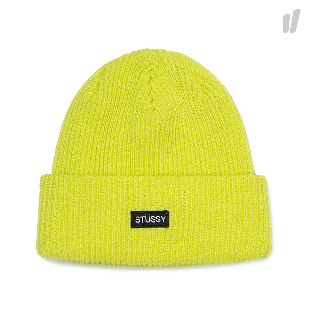 Stussy Small Patch Watch Cap Beanie Neon Yellow Beanies 132904 / 0300 | Overkill