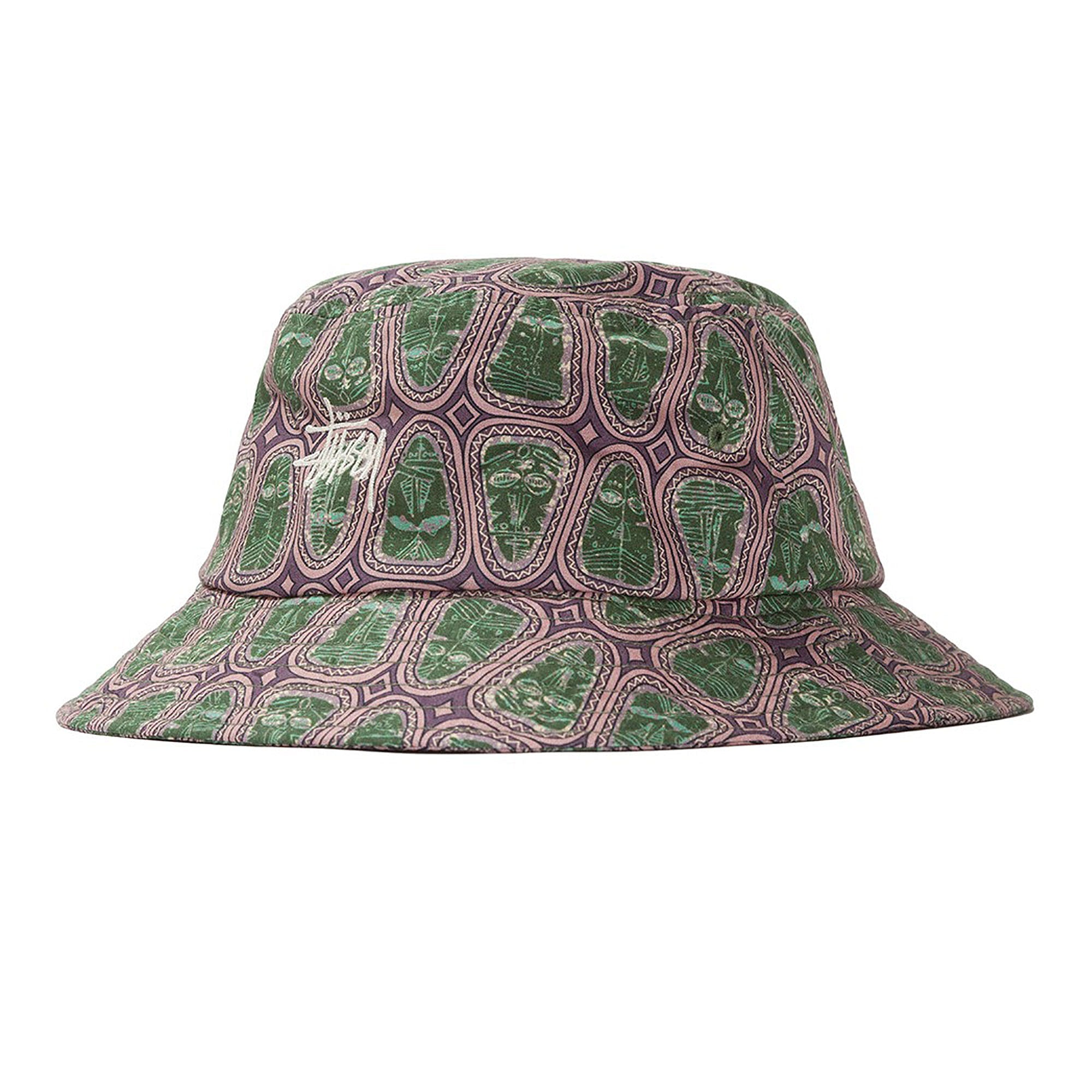 Stussy Mask Pattern Bucket Hat Pink Bucket Hats 132925 / 0604 | Overkill