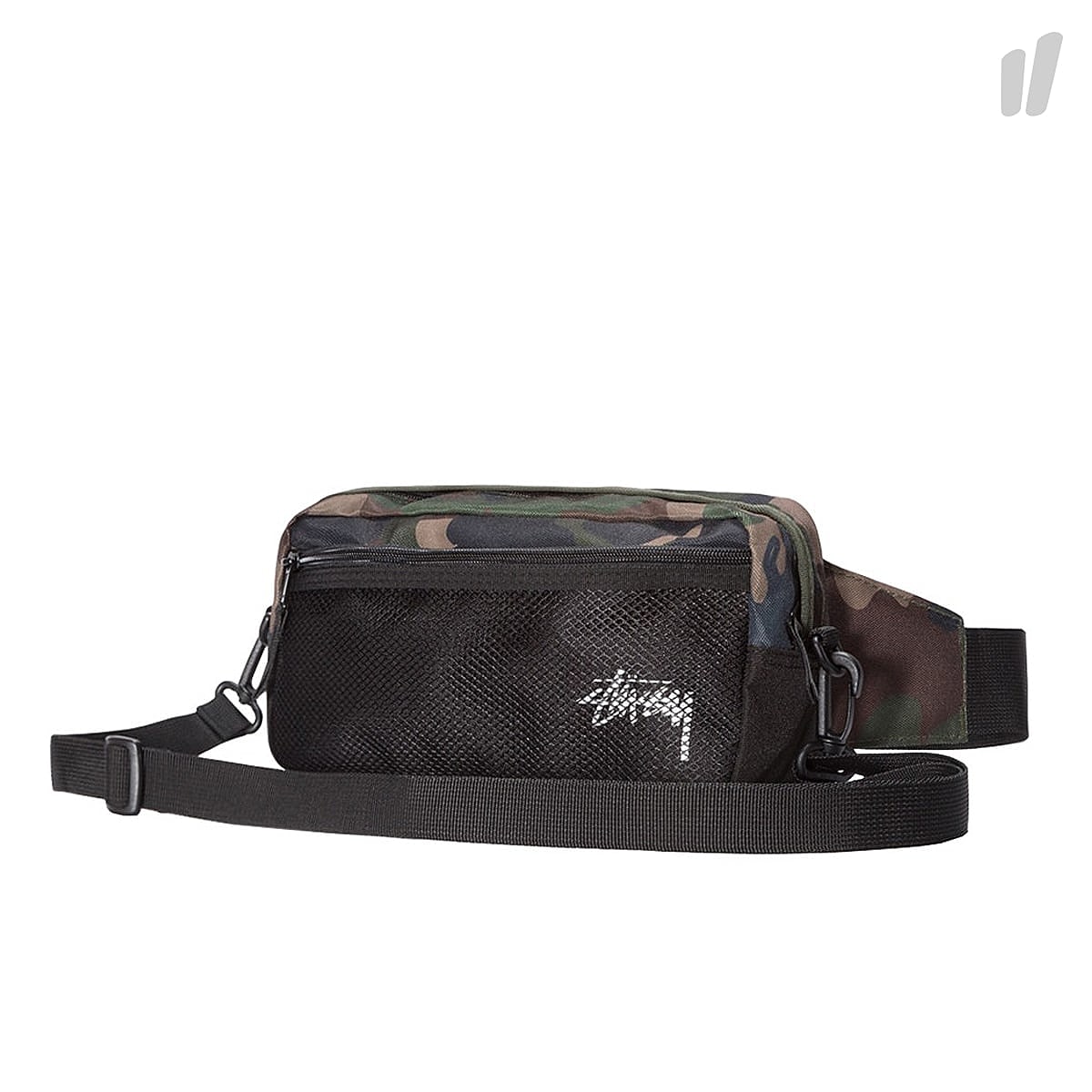 Stussy Stock Side Bag Woodland Camo Shoulder & Cross Body Bags 134169 / 0423 | Overkill