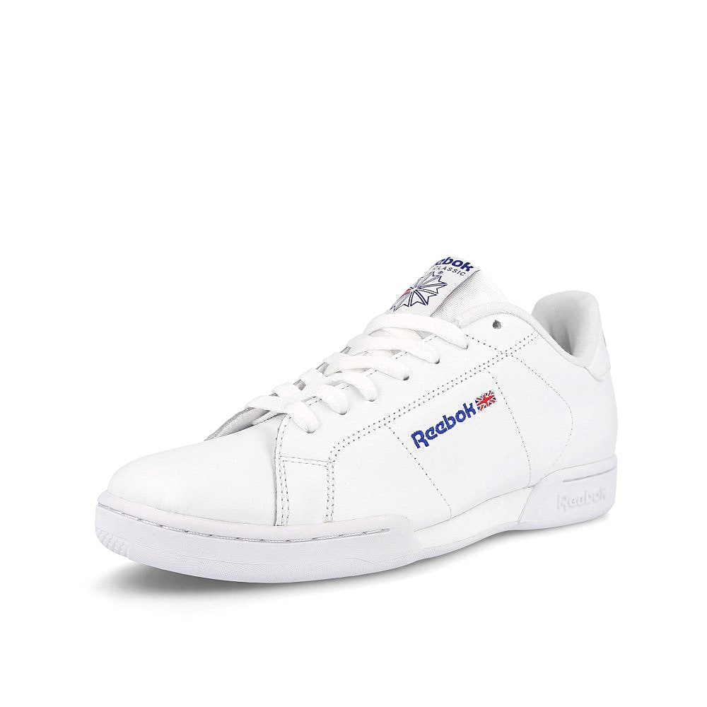 Reebok NPC II White / White Low Top Sneakers Close Up | Overkill