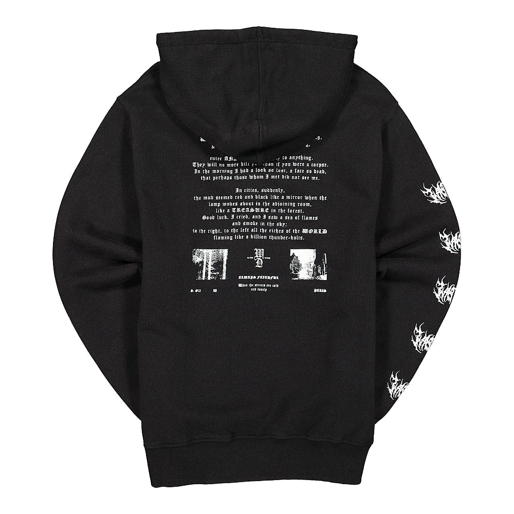 Wasted Paris Shadow Faded Hoodie Faded Black Hoodies Material | Overkill