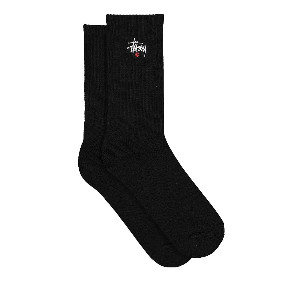 Stussy Basic Logo Crew Socks Black Socks 138713 / 0001 | Overkill