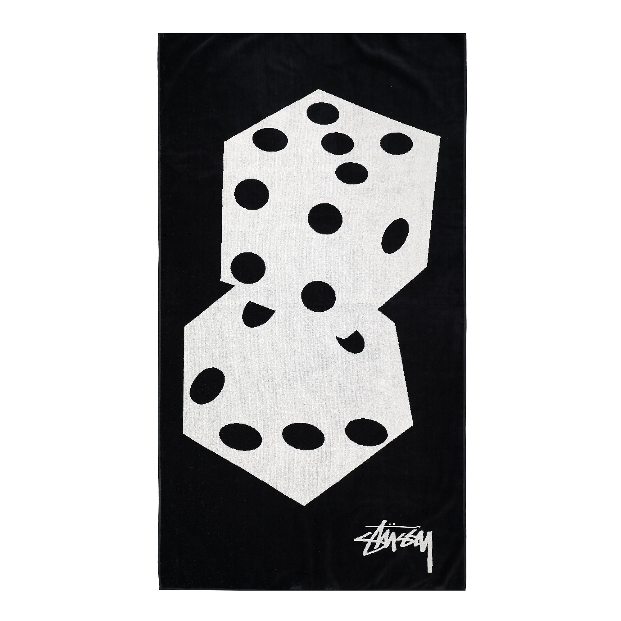 Stussy Dice Jacquard Beach Towel Black Towels 138783 / 0001 | Overkill