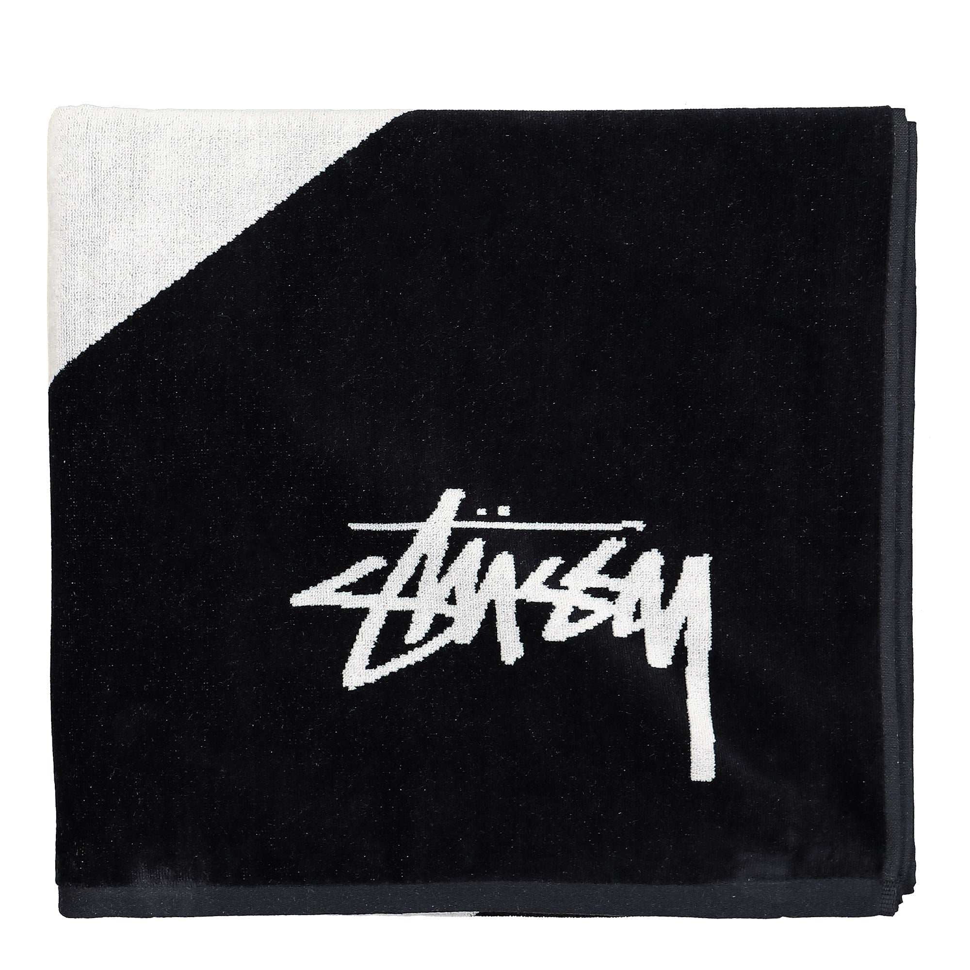 Stussy Dice Jacquard Beach Towel Black Towels Material | Overkill