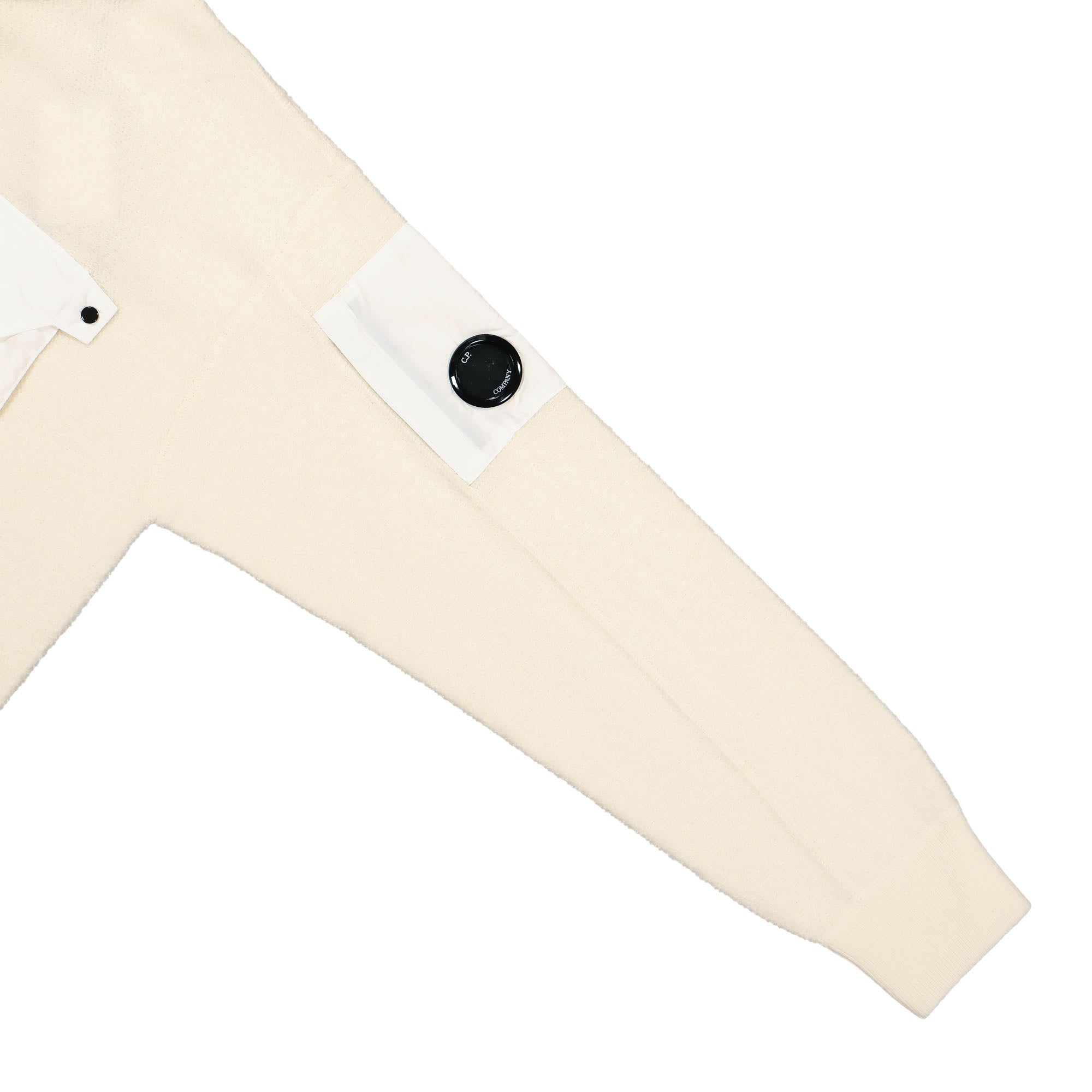 C.P. Company Knitwear Hooded Lambswool Gauze White Hoodies Detail view 2 | Overkill