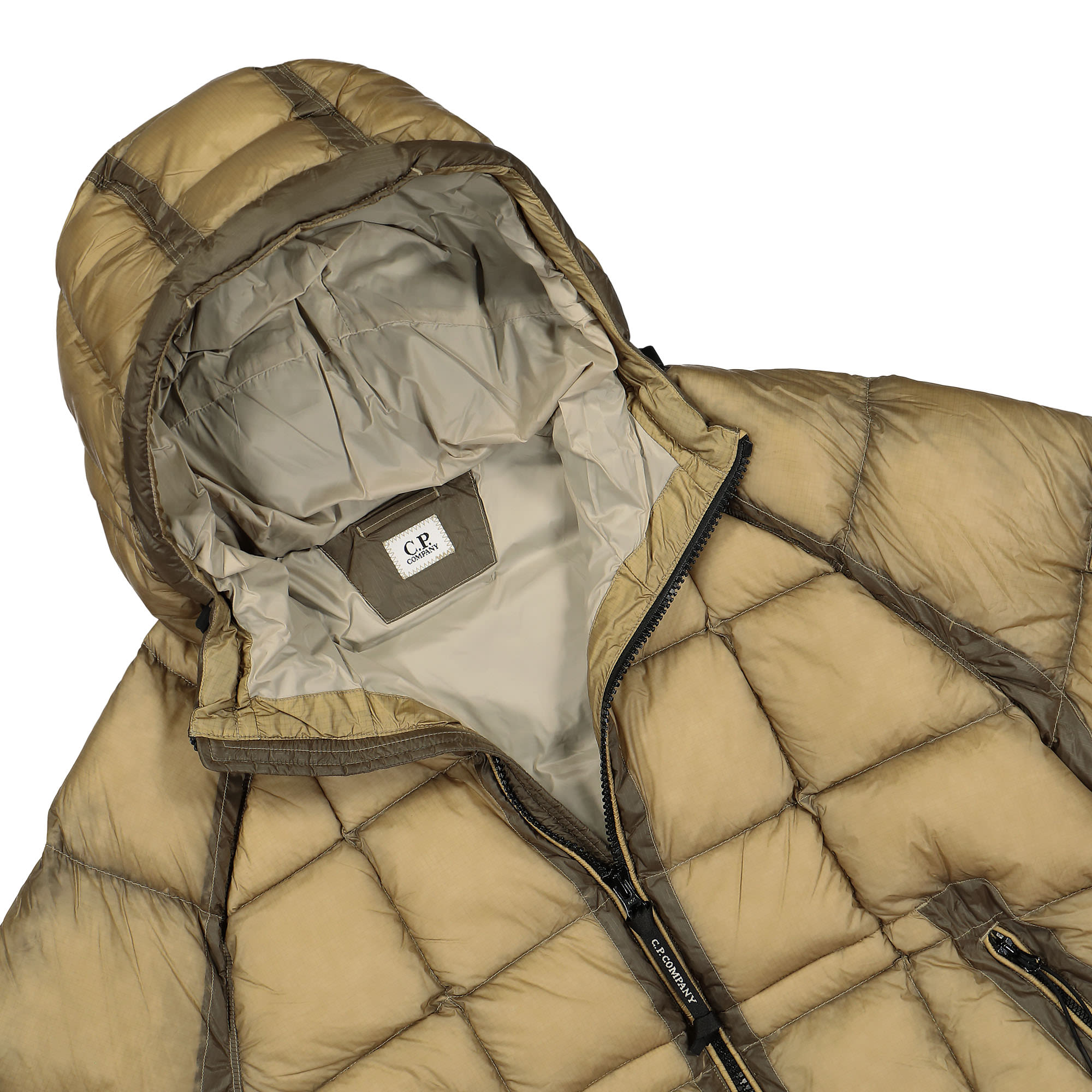 C.P. Company DD Shell Outerwear Medium Jacket Oxford Tan Puffer Jackets Detailfoto | Overkill