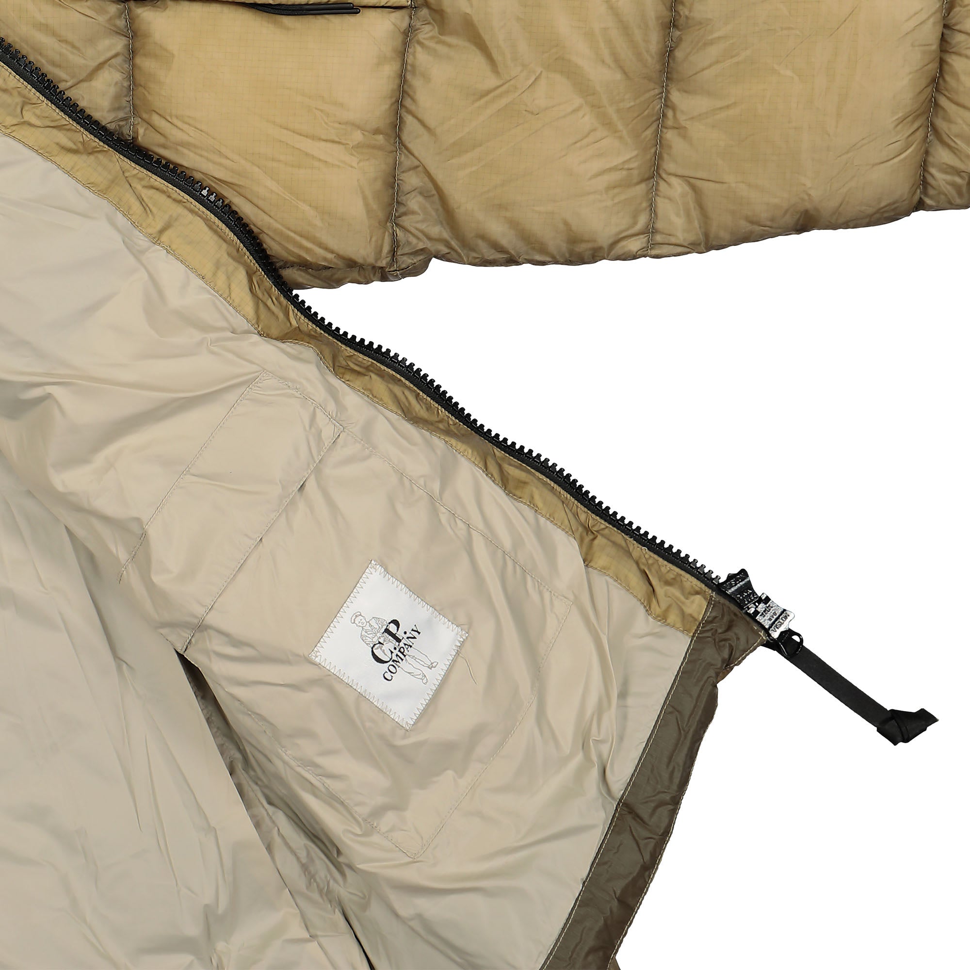 C.P. Company DD Shell Outerwear Medium Jacket Oxford Tan Puffer Jackets Detail view 1 | Overkill