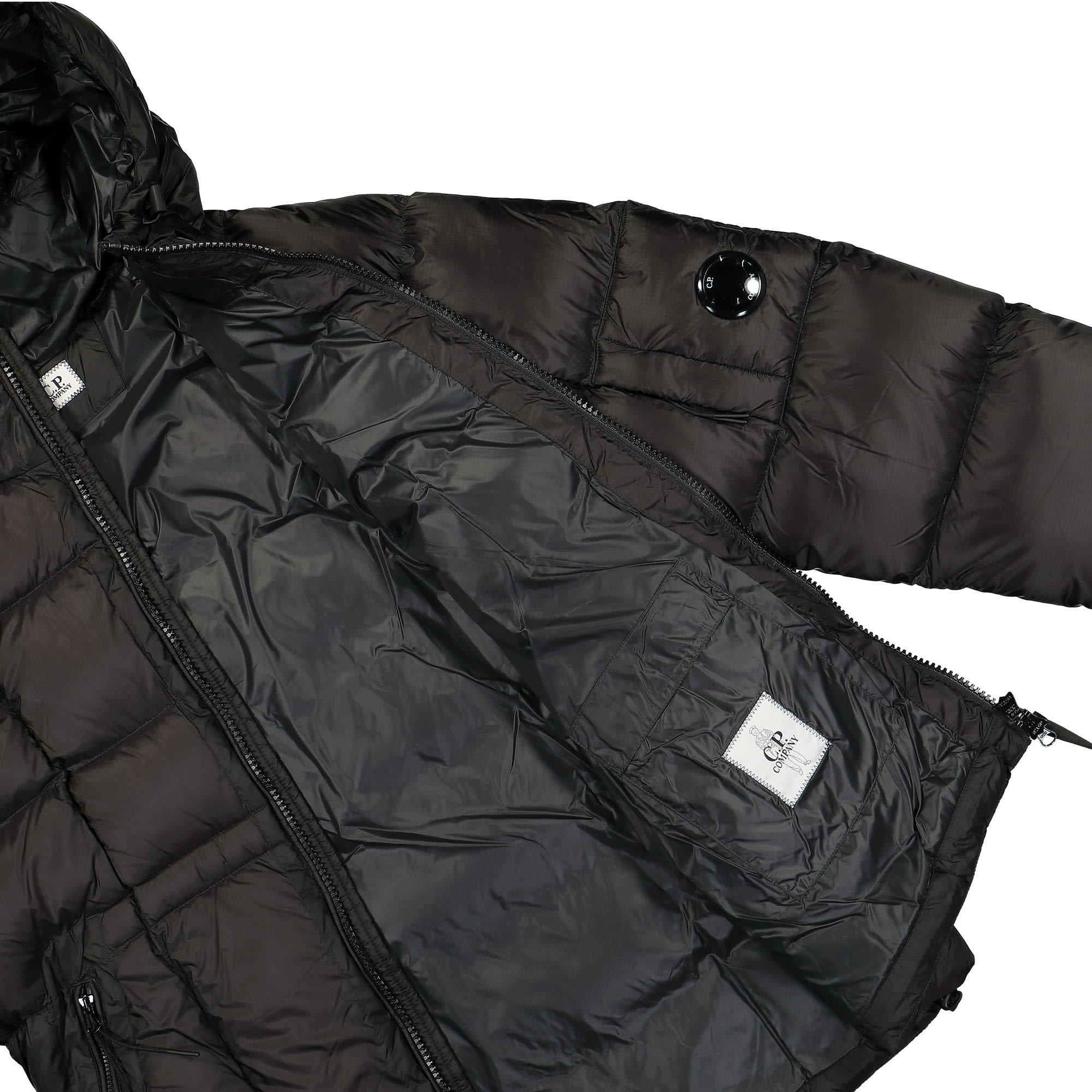 C.P. Company DD Shell Outerwear Medium Jacket Black Puffer Jackets Detail view 1 | Overkill