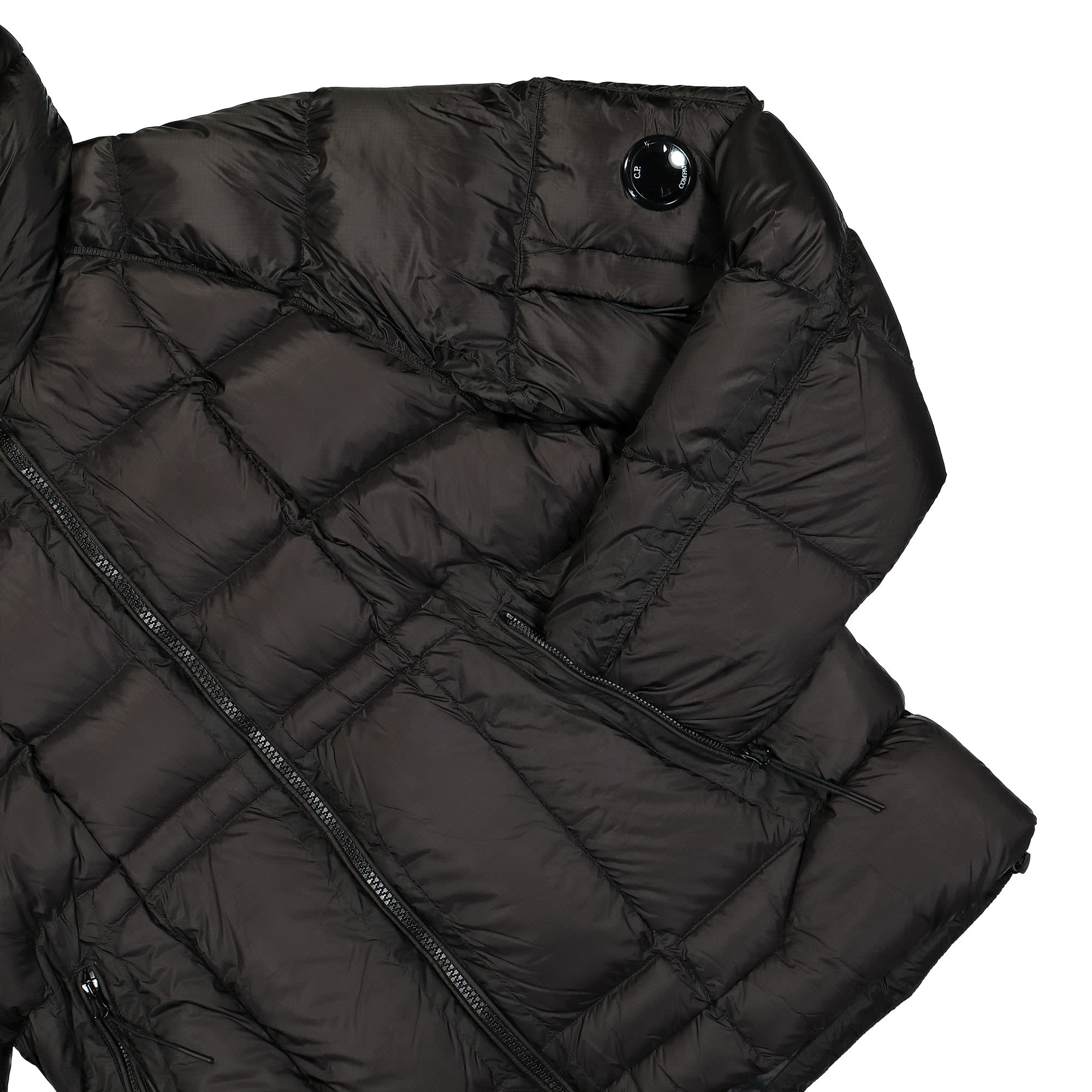 C.P. Company DD Shell Outerwear Medium Jacket Black Puffer Jackets Detail view 2 | Overkill