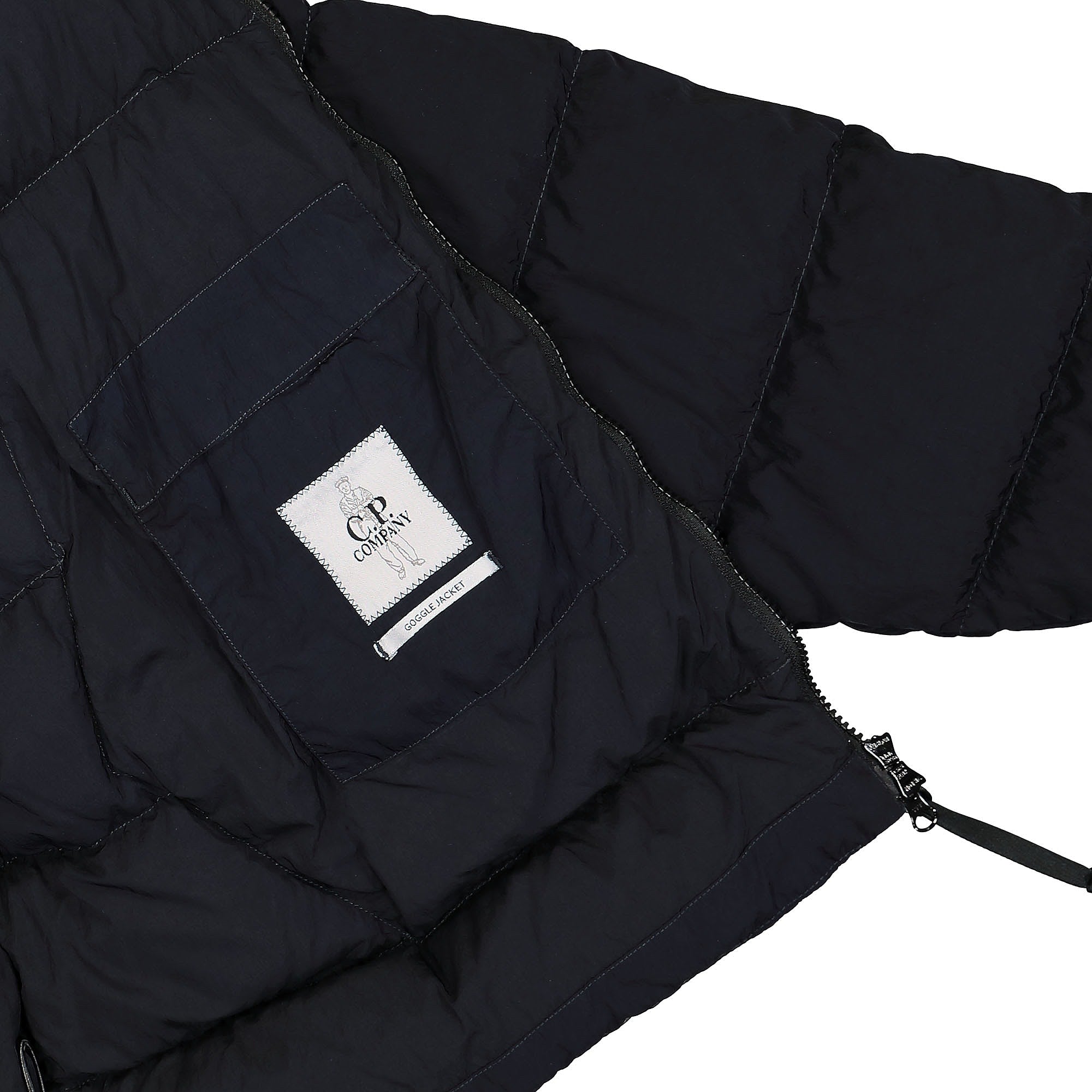 C.P. Company ECO Chrome R Hooded Down Jacket Total Eclipse Jackets Detail view 1 | Overkill