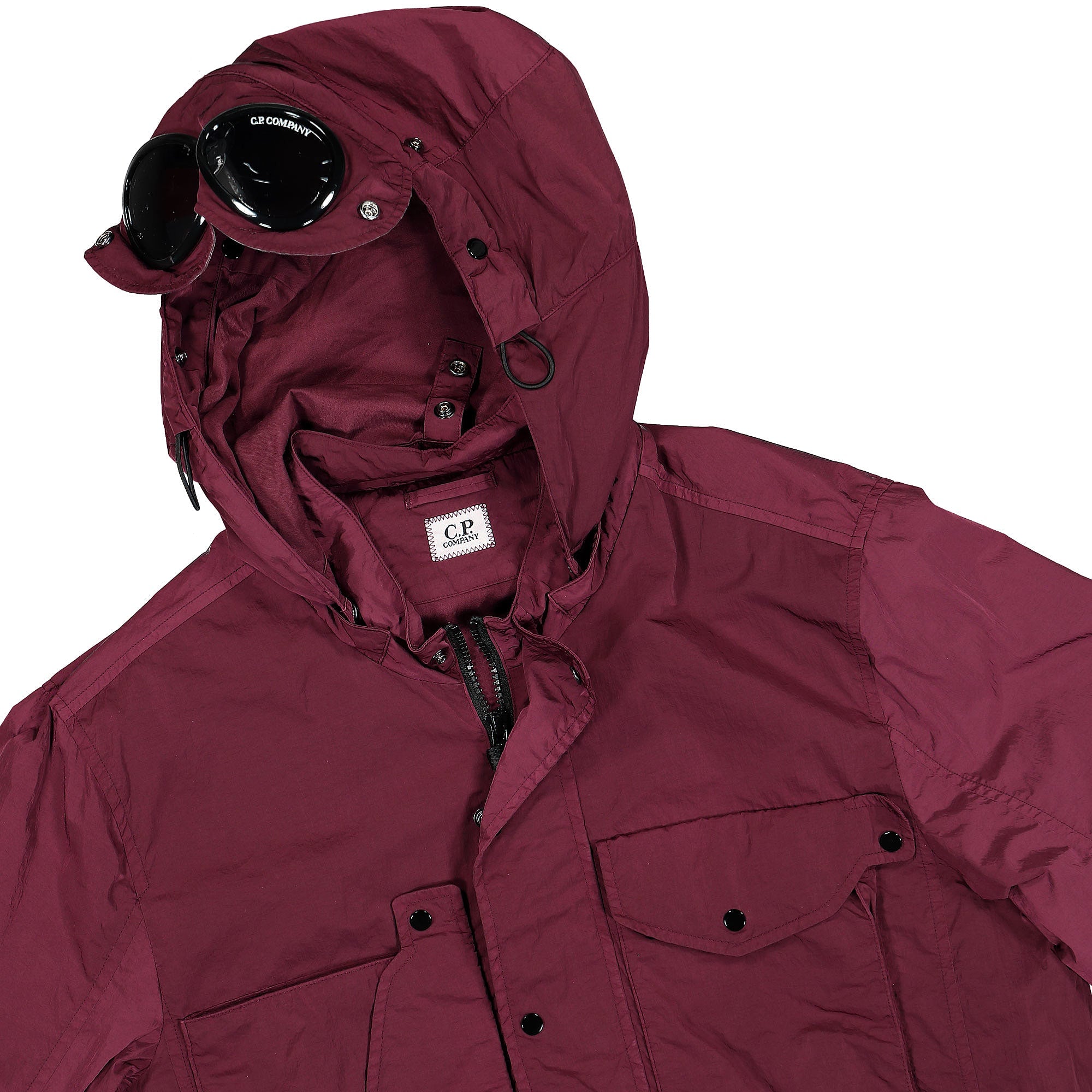 C.P. Company Chrome-R Goggle Jacket Port Royal Windbreaker Close-up | Overkill