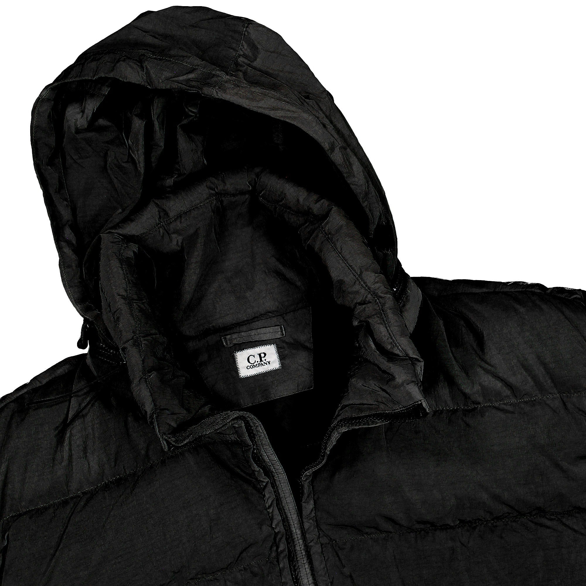 C.P. Company Eco-Chrome-R Down Jacket Black Jackets Close-up | Overkill