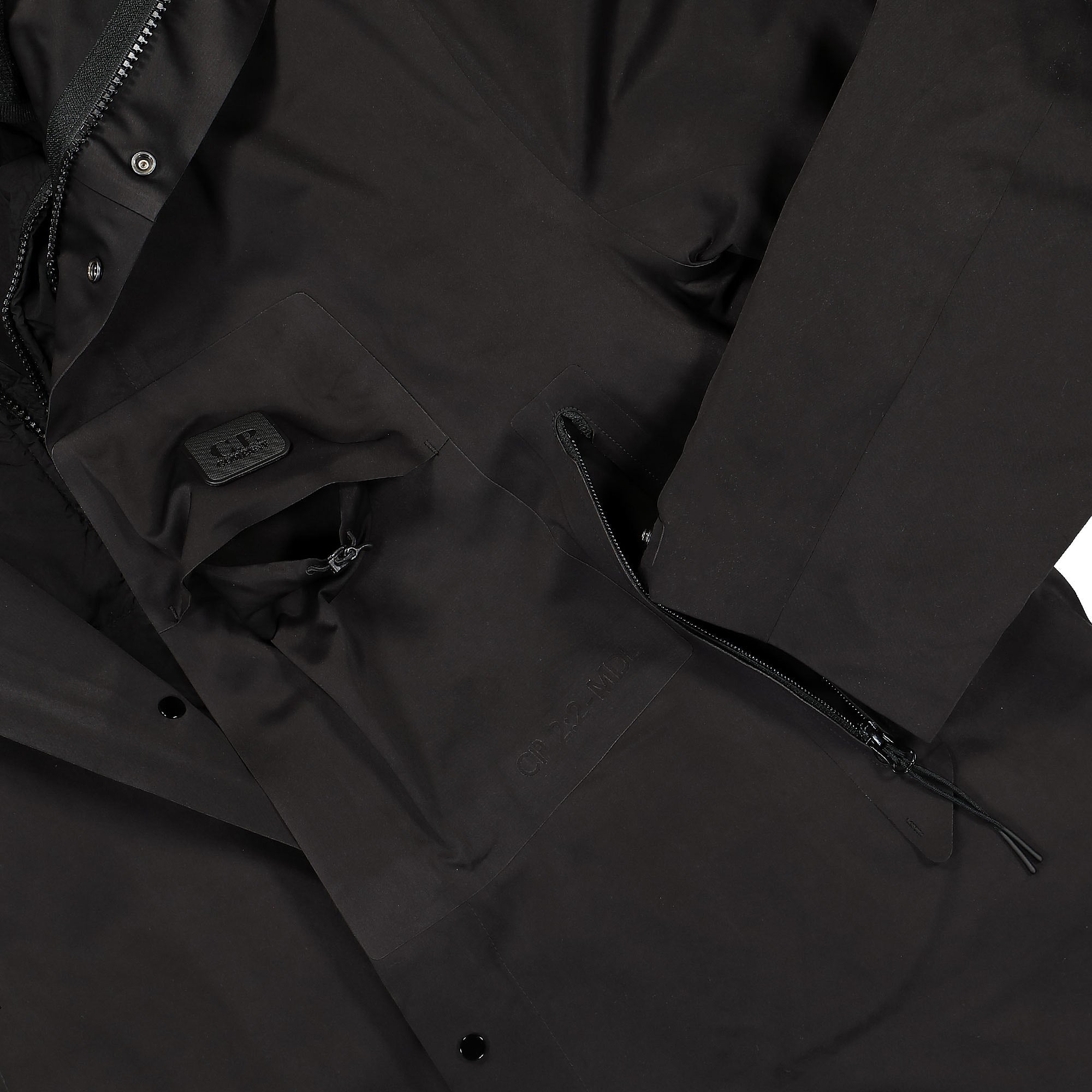 C.P. Company A.A.C. Down Fishtail Parka Black Parkas Detailfoto | Overkill