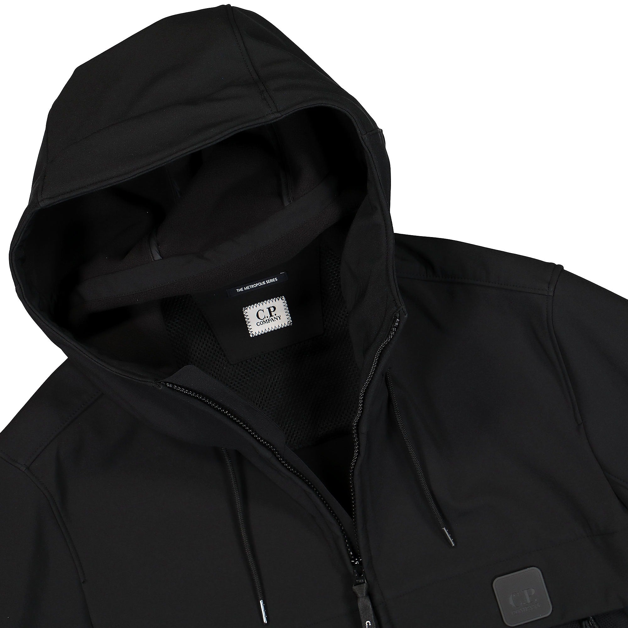 C.P. Company Shell-R Hooded Jacket Black Jackets Close-up | Overkill
