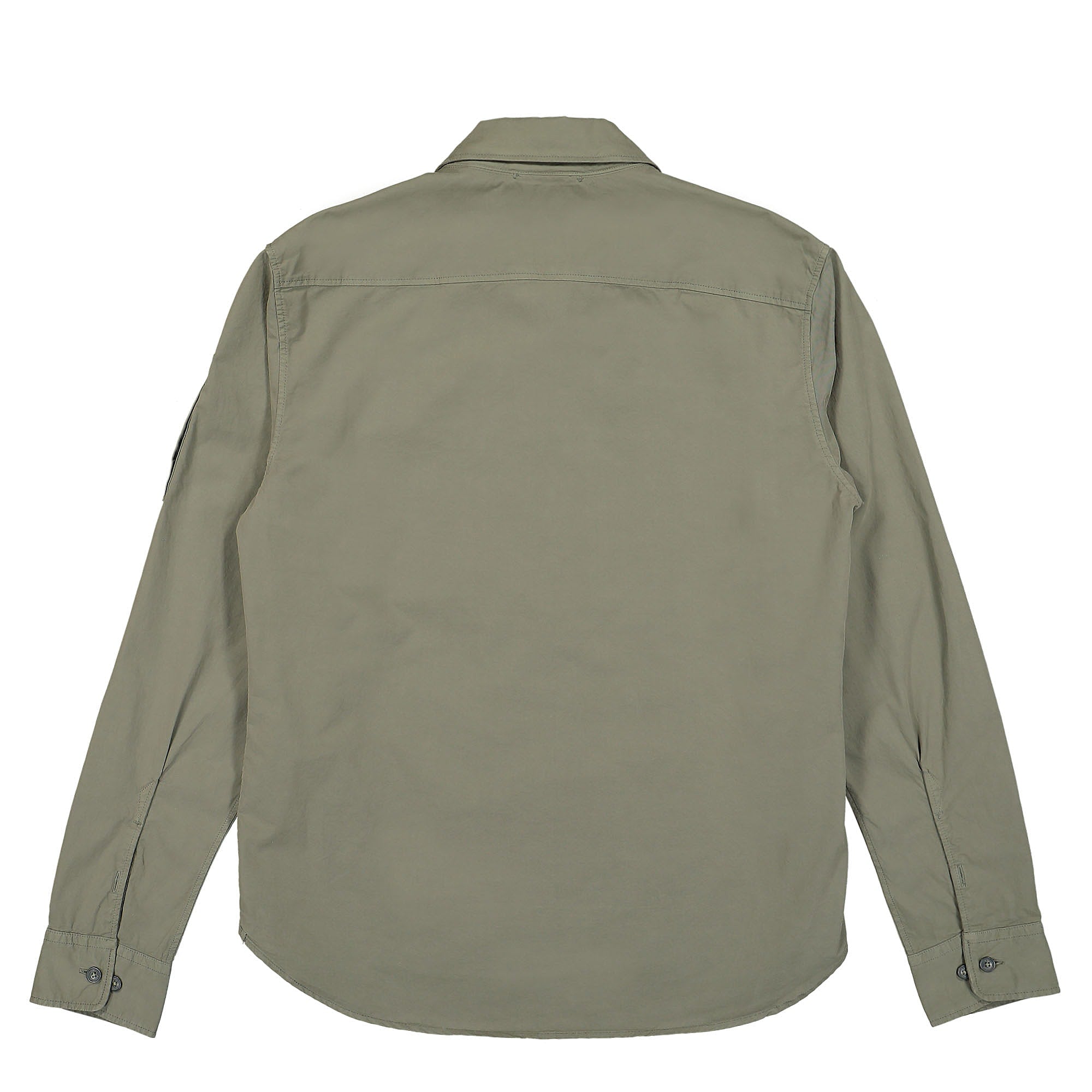 C.P. Company Gabardine Longsleeve Zip Shirt Thyme Jackets Material | Overkill