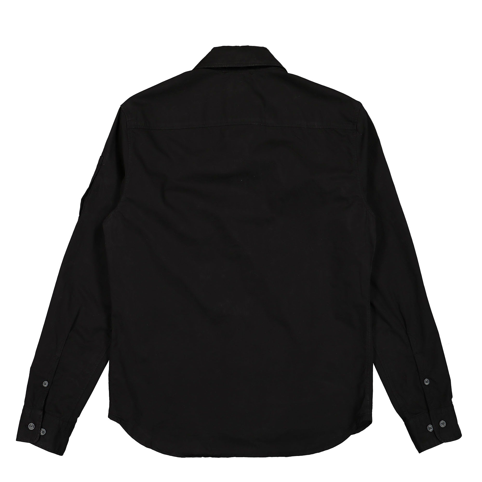 C.P. Company Gabardine Longsleeve Zip Shirt Black Shirts Material | Overkill