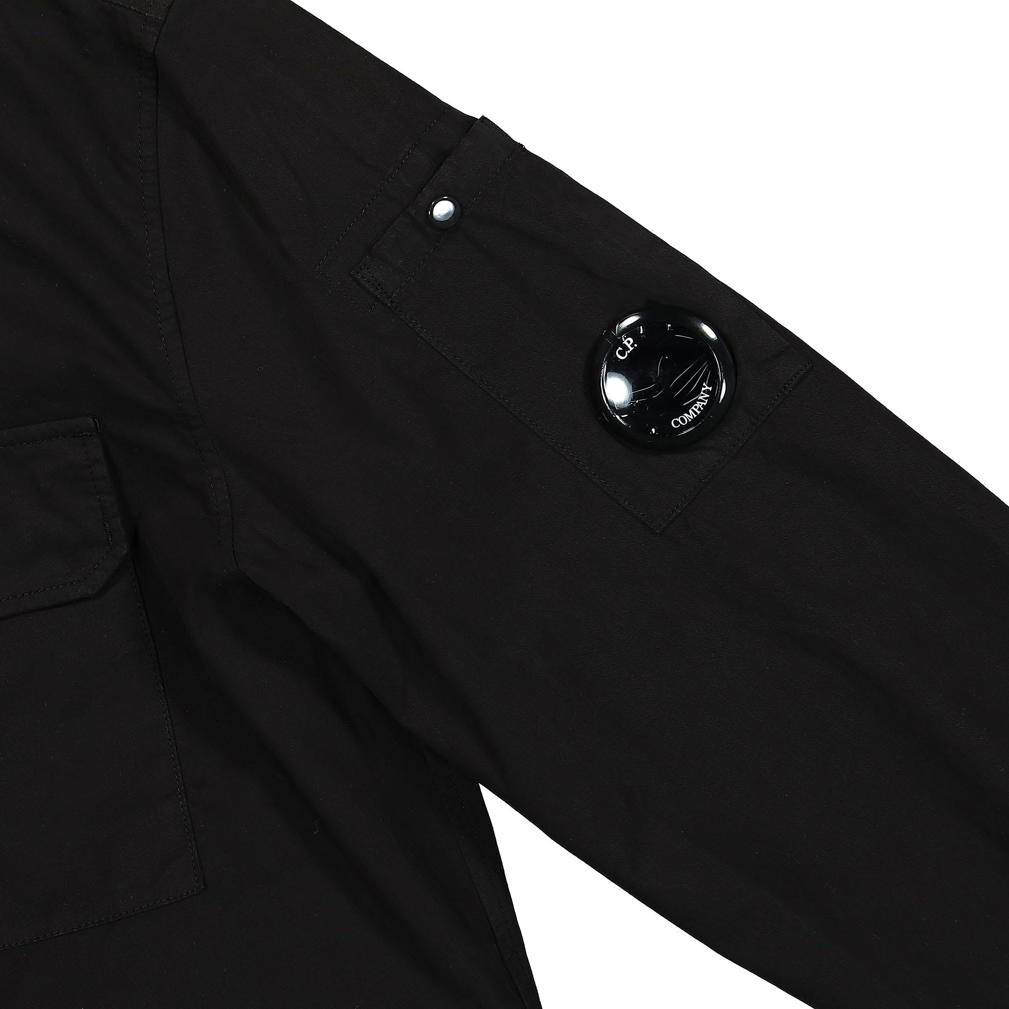 C.P. Company Gabardine Longsleeve Zip Shirt Black Shirts Detailfoto | Overkill
