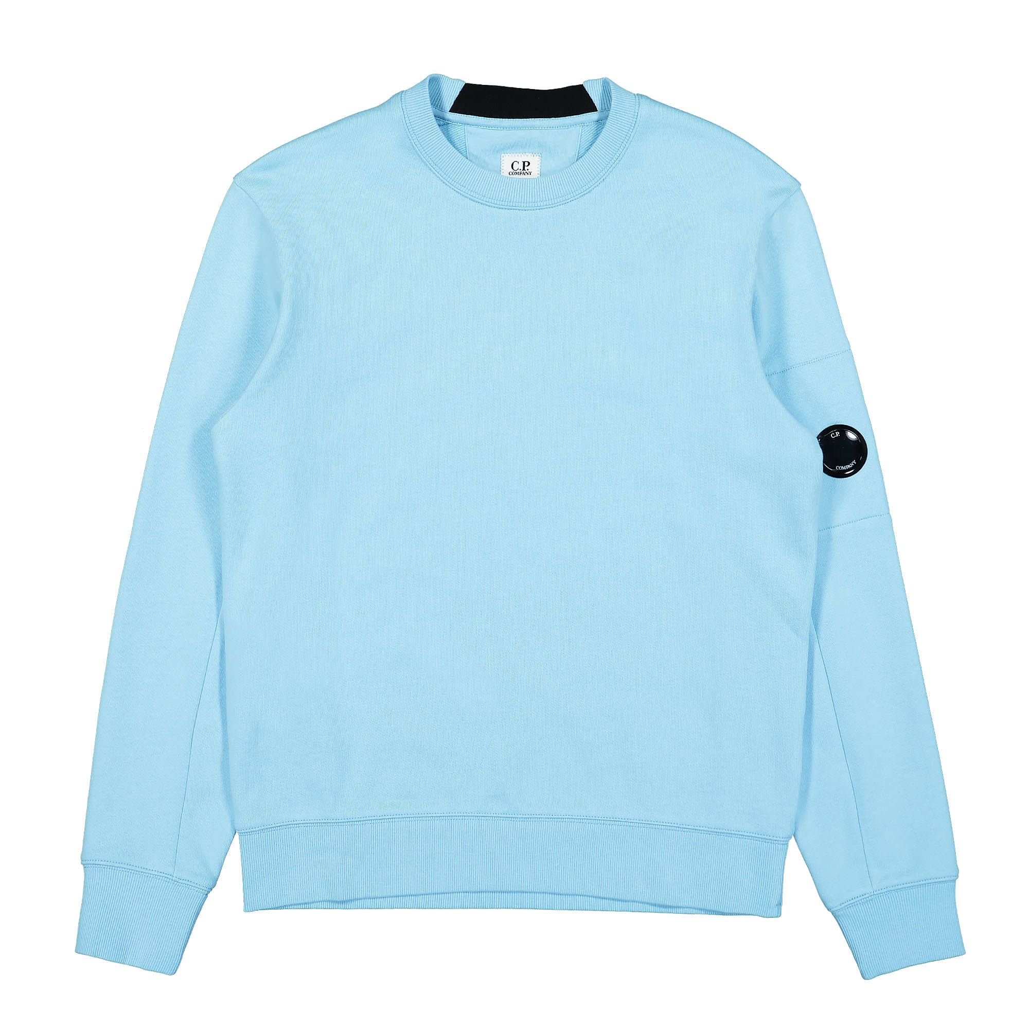 C.P. Company Diagonal Raised Fleece Jumper Sky Blue Sweatshirts 13CMSS022A-005086W | Overkill