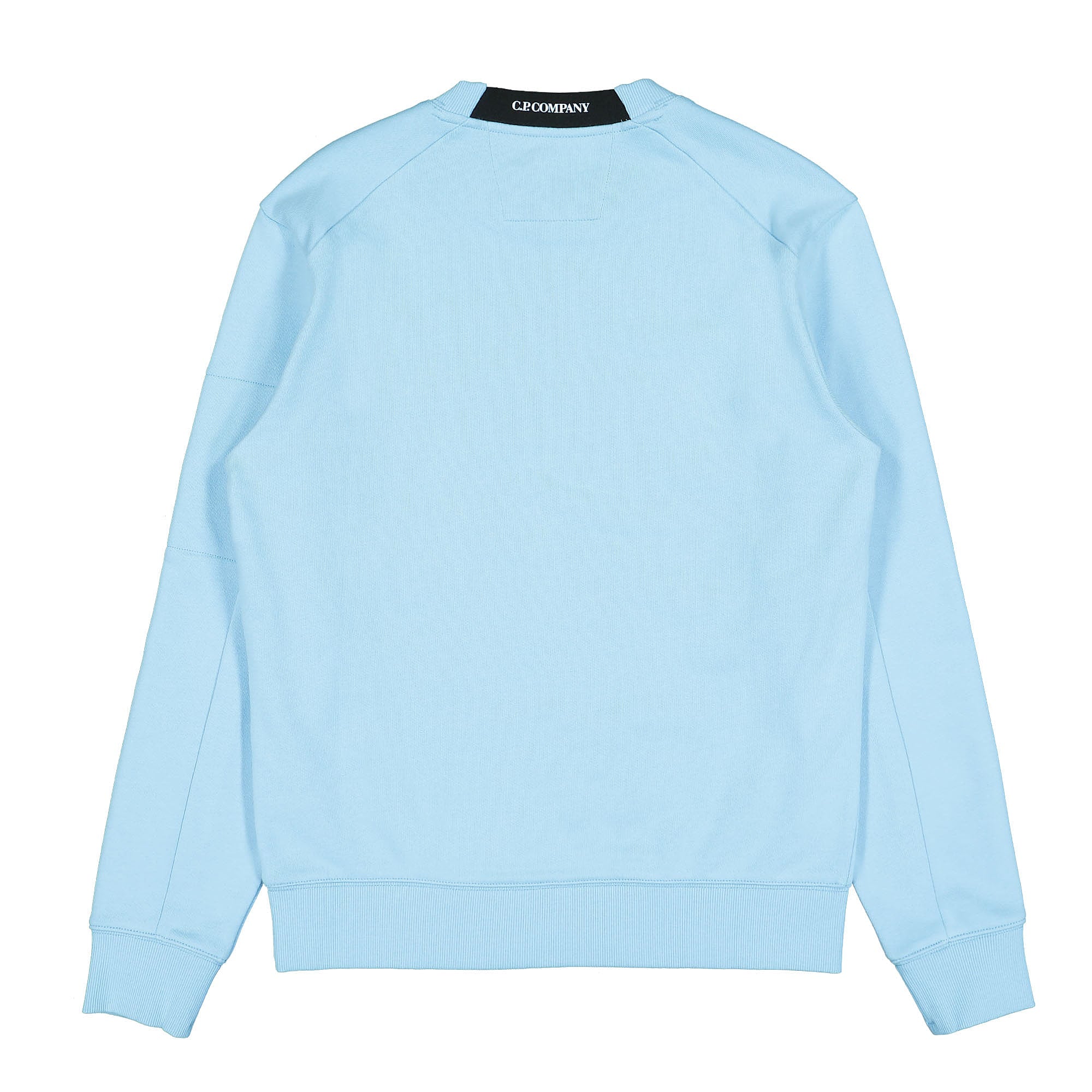 C.P. Company Diagonal Raised Fleece Jumper Sky Blue Sweatshirts Material | Overkill