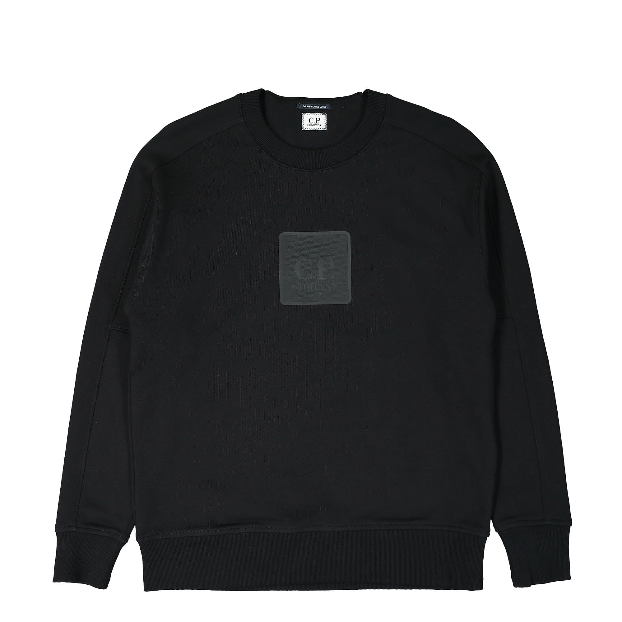 C.P. Company Diagonal Raised Fleece Jumper Black Sweatshirts 13CMSS043A-005086W 999 | Overkill