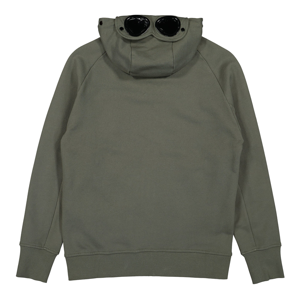C.P. Company Diagonal Raised Fleece Goggle Hoodie Thyme Hoodies Material | Overkill