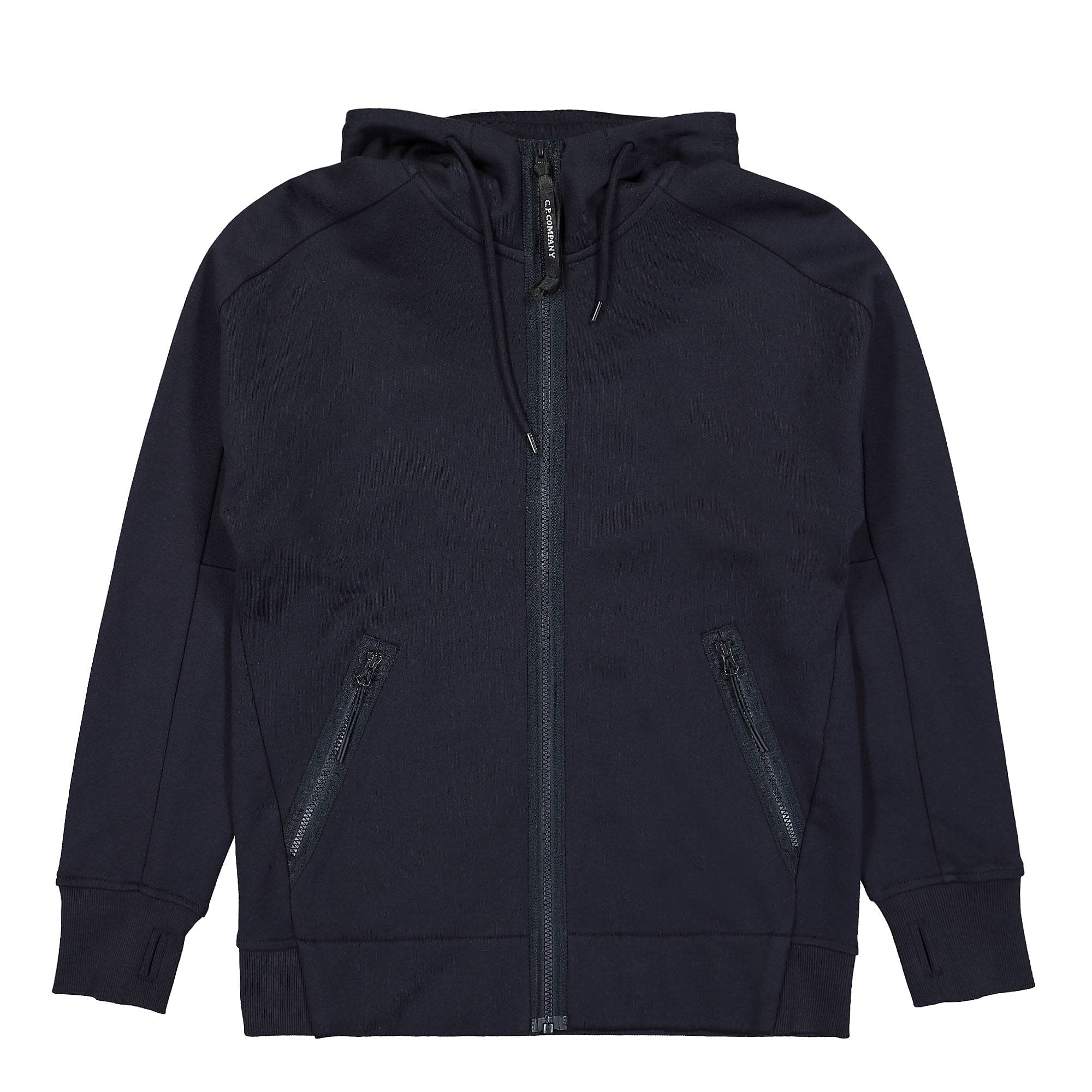 C.P. Company Diagonal Raised Fleece Goggle Hoodie Total Eclipse Hoodies 13CMSS082A-005086W 888 | Overkill