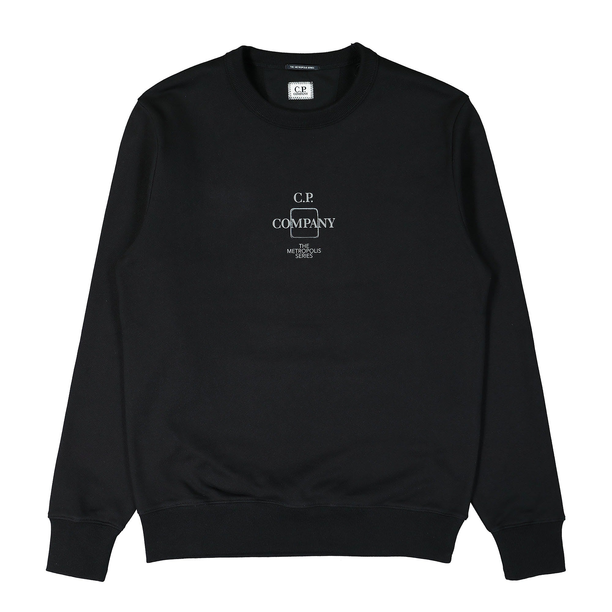 C.P. Company Diagonal Raised Fleece Sweatshirt Black Sweatshirts 13CMSS218A-005086W 999 | Overkill