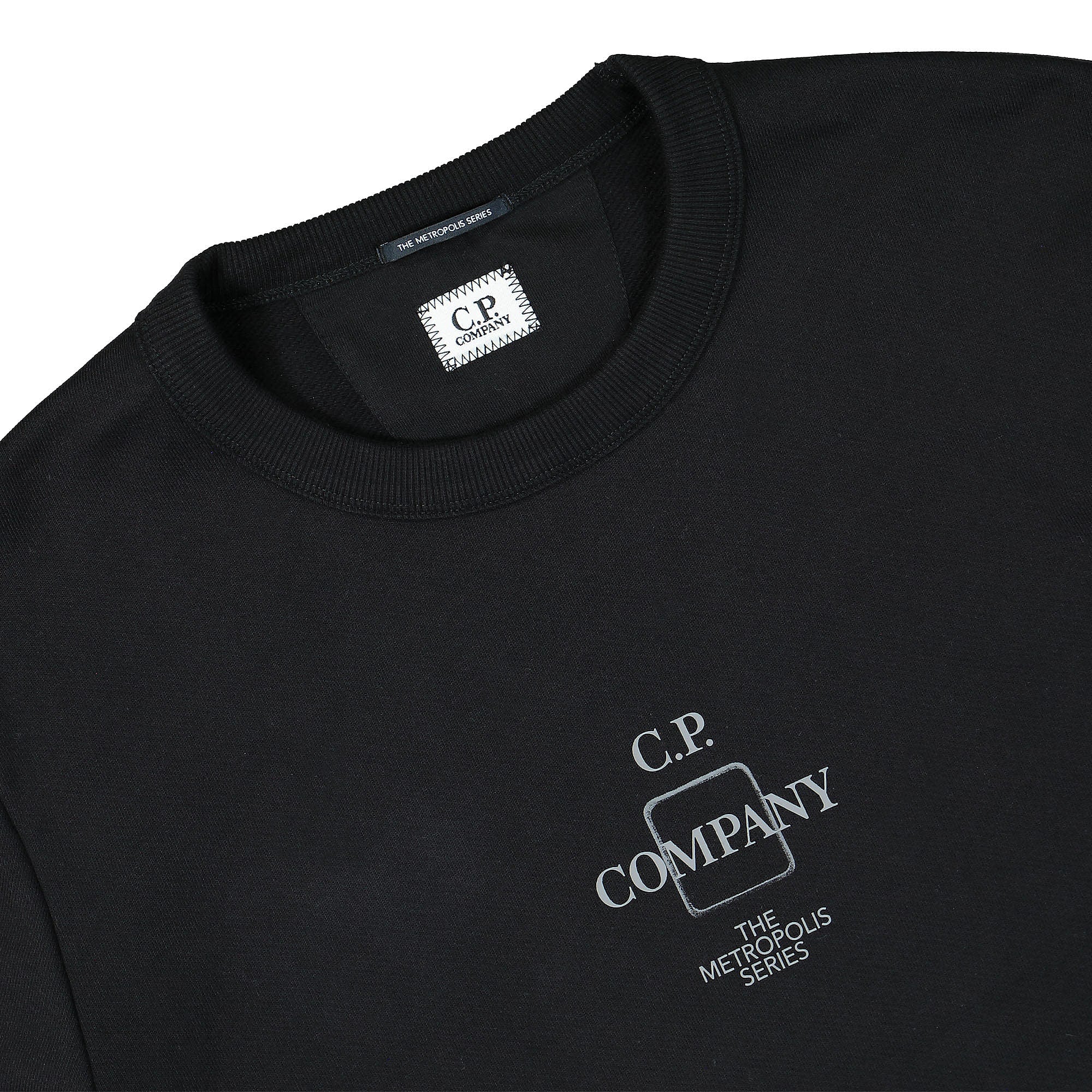 C.P. Company Diagonal Raised Fleece Sweatshirt Black Sweatshirts Material | Overkill
