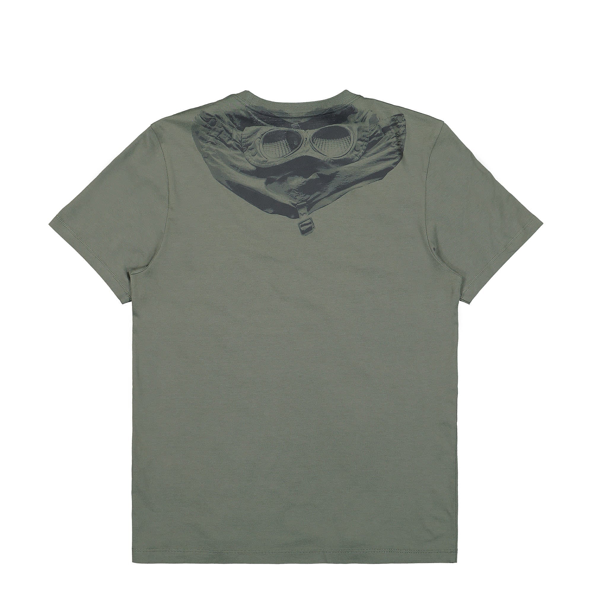 C.P. Company 30/1 Jersey Goggle T-Shirt Thyme T-Shirts Close-up | Overkill