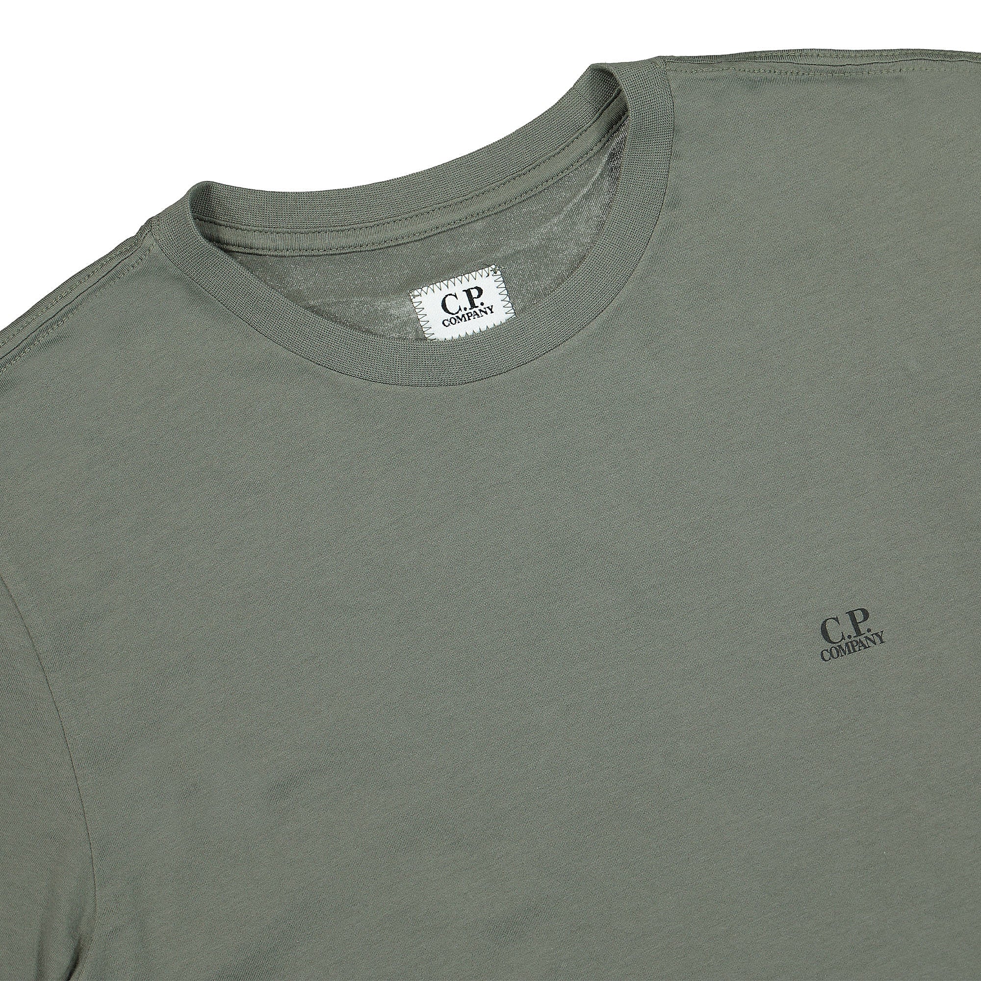 C.P. Company 30/1 Jersey Goggle T-Shirt Thyme T-Shirts Material | Overkill