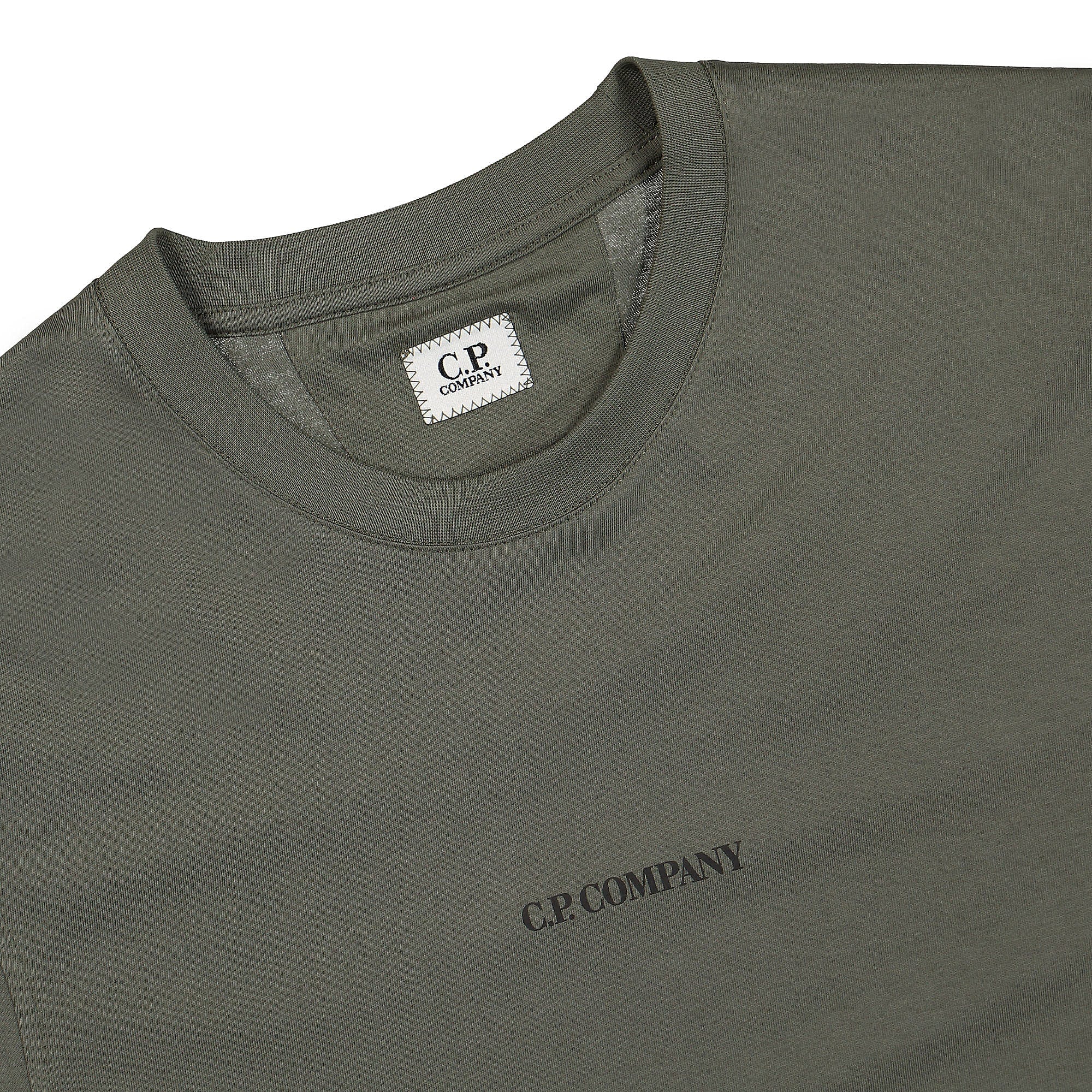 C.P. Company 30/1 Jersey T-Shirt Thyme T-Shirts Close-up | Overkill