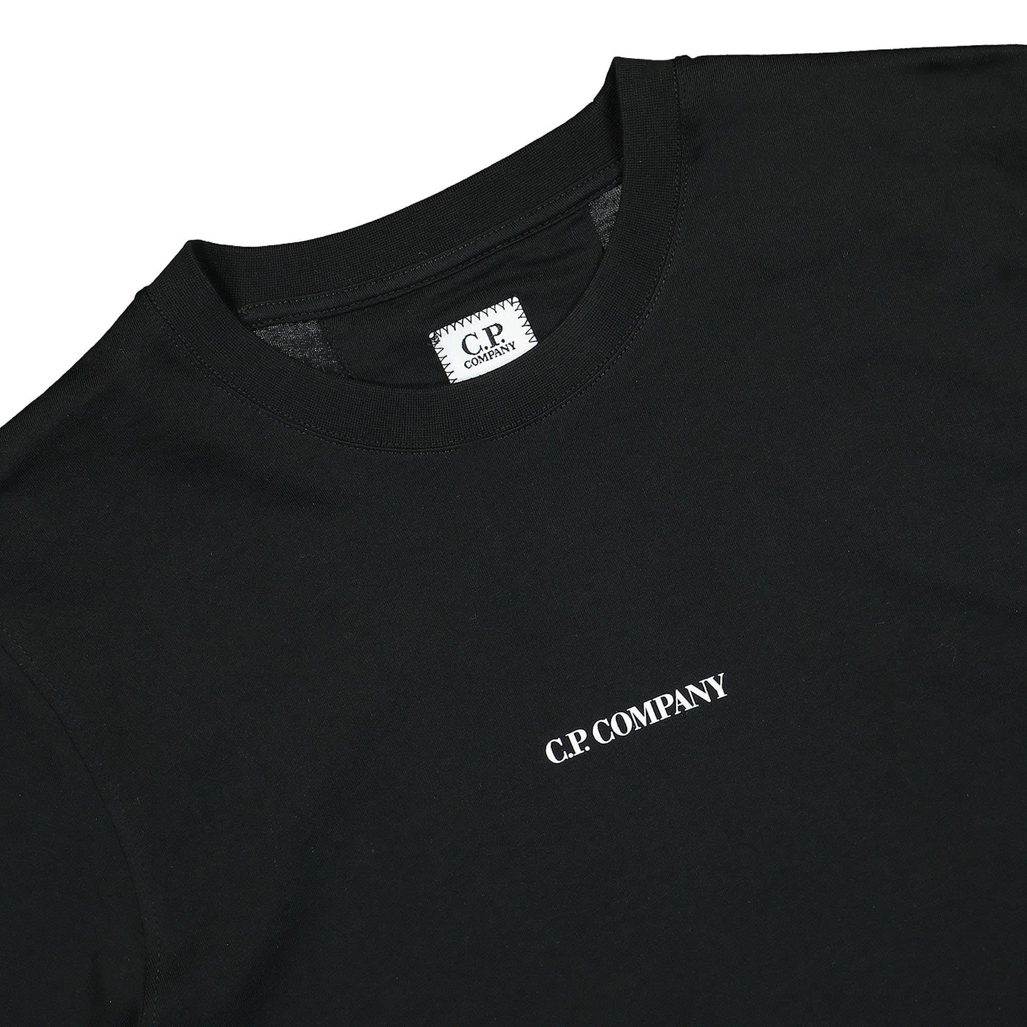 C.P. Company 30/1 Jersey T-Shirt Black T-Shirts Close-up | Overkill