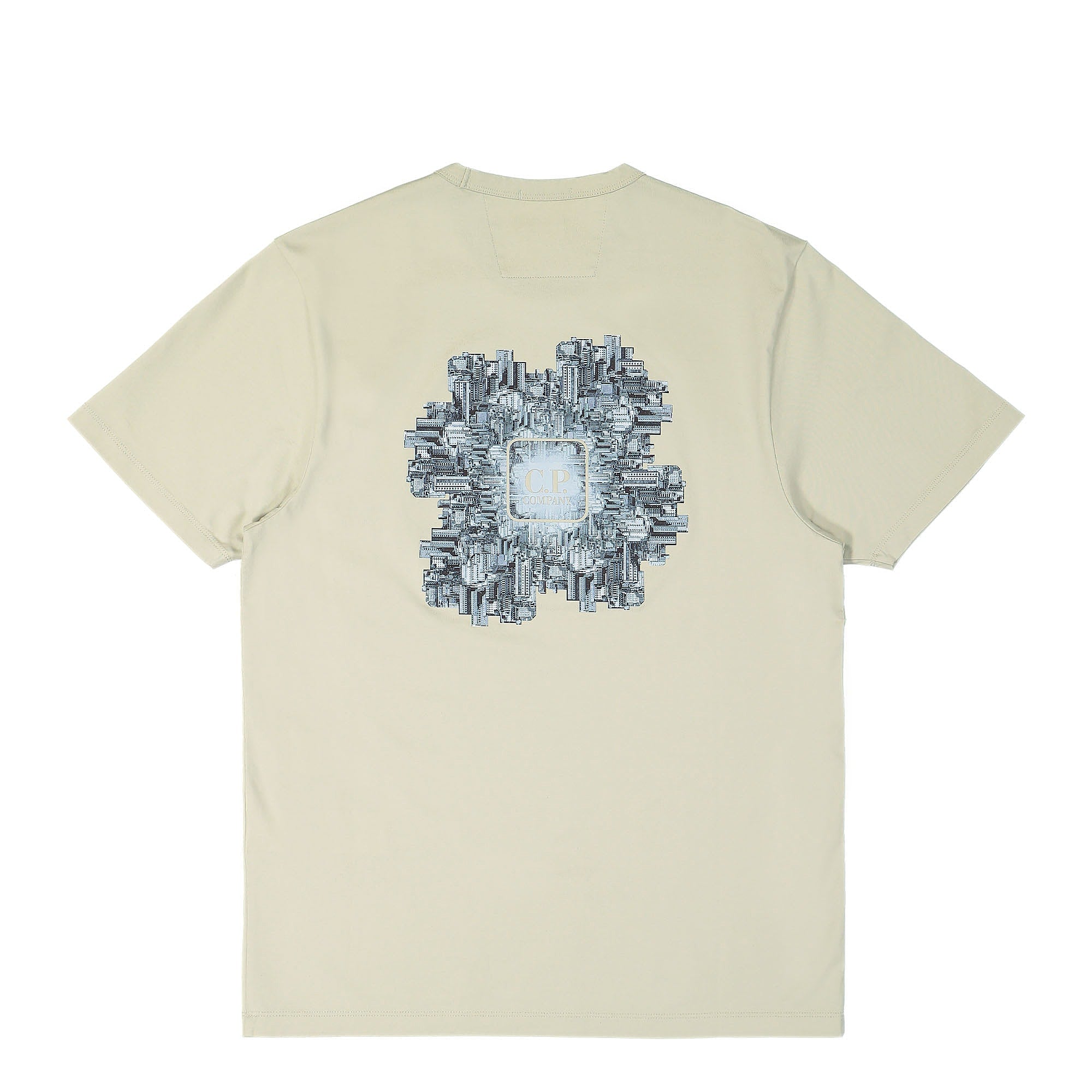 C.P. Company Mercerized Jersey T-Shirt Pelican T-Shirts Close-up | Overkill