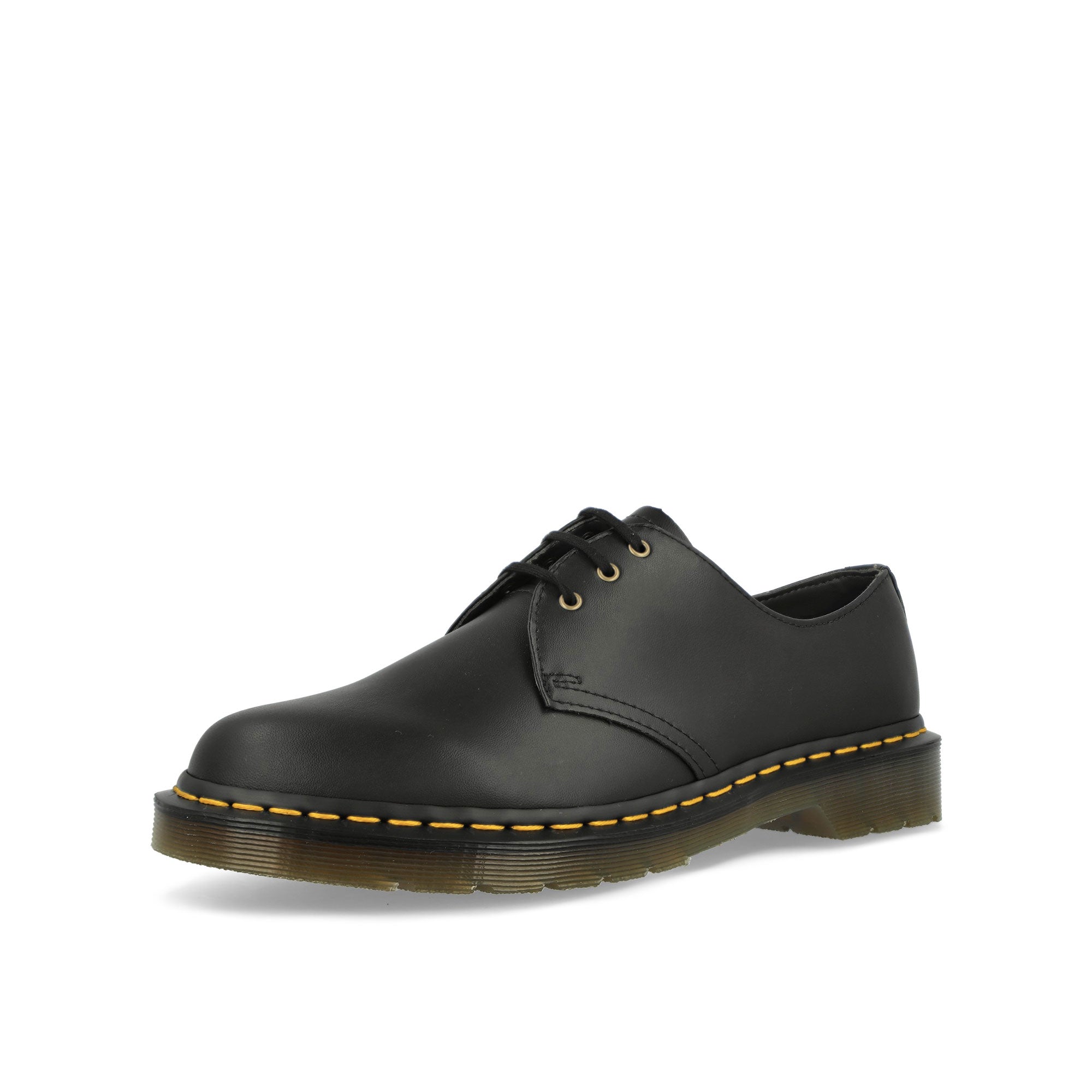 Dr. Martens 1461 Felix Vegan Black Felix Rub Off Loafers & Lace ups Close Up | Overkill