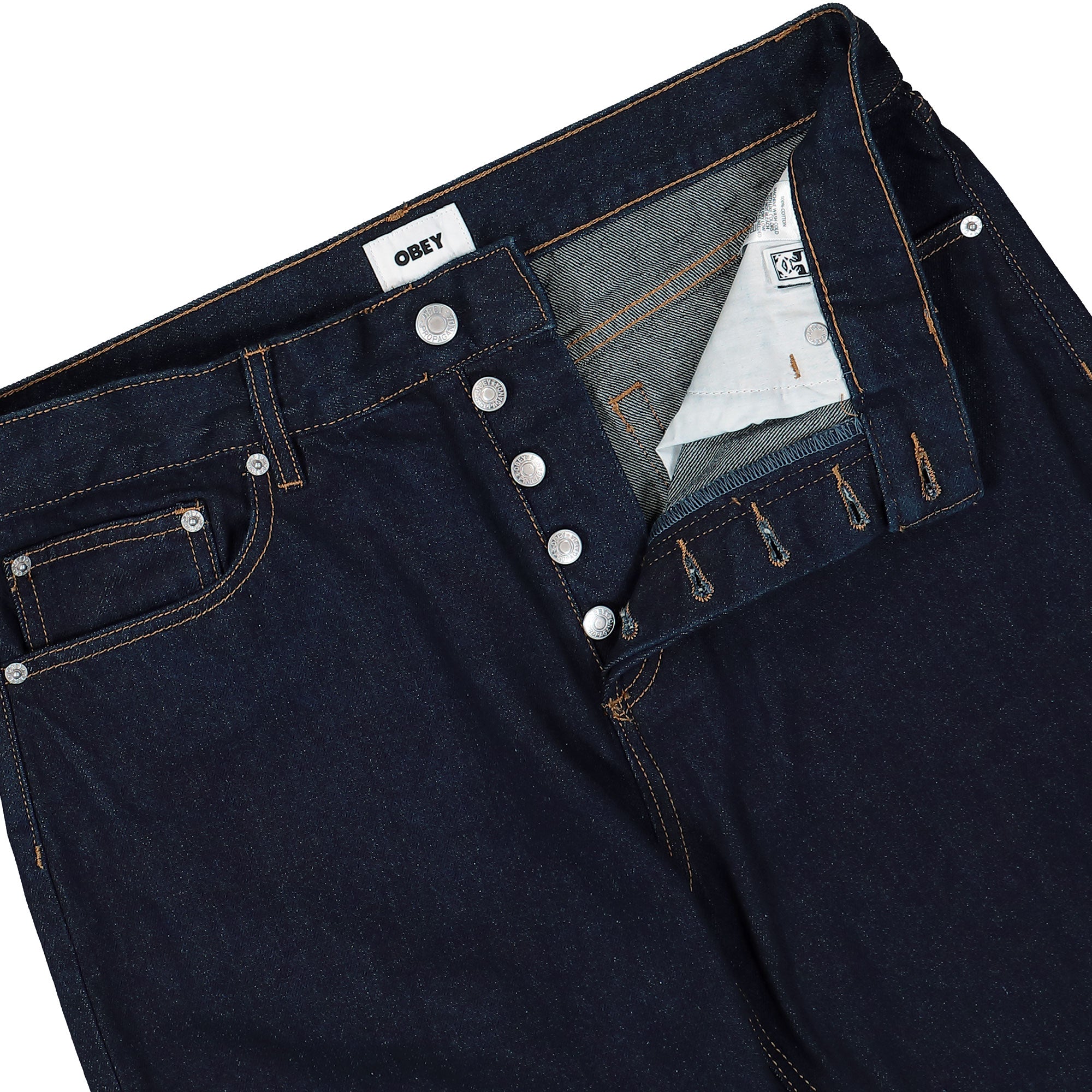 Obey Hardwork Denim Pant Rinse Indigo Jeans Detailfoto | Overkill