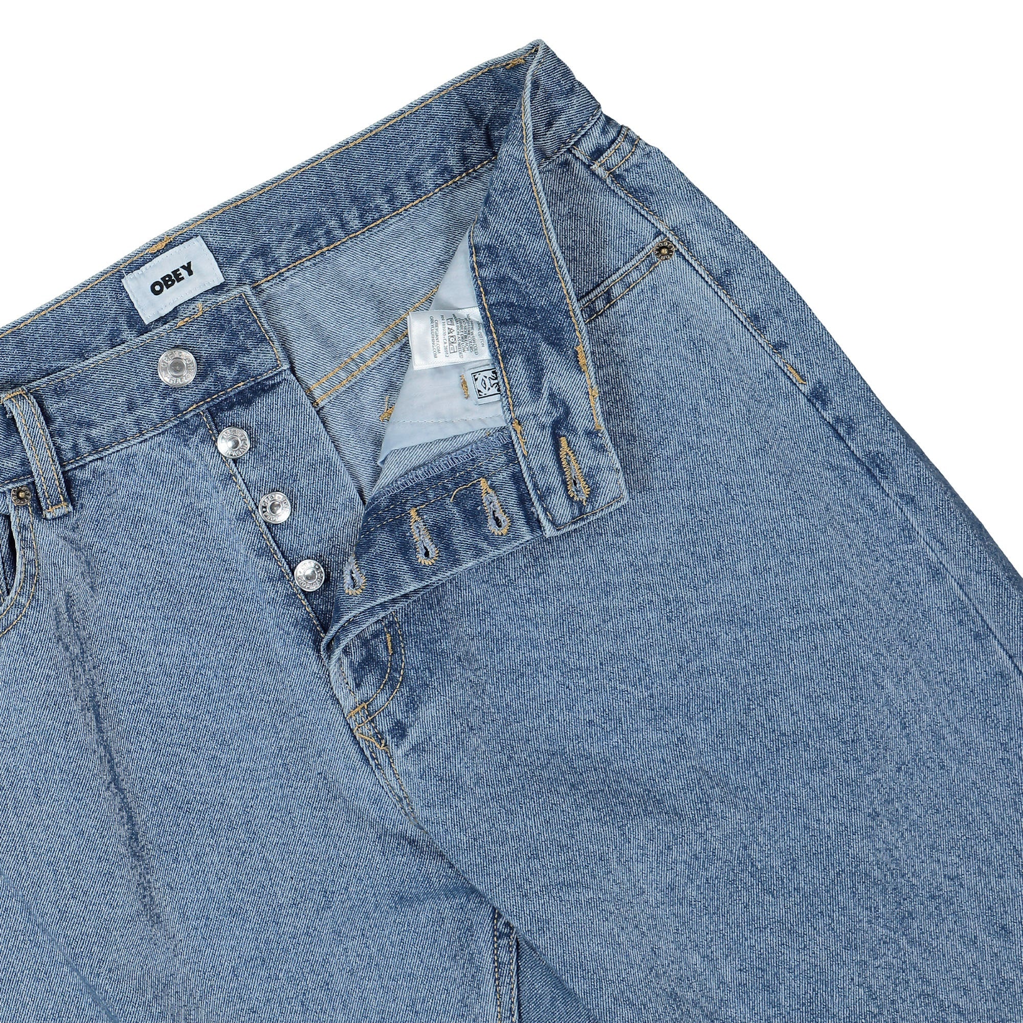 Obey Hardwork Denim Pant Stonewash Indigo Jeans Detailfoto | Overkill