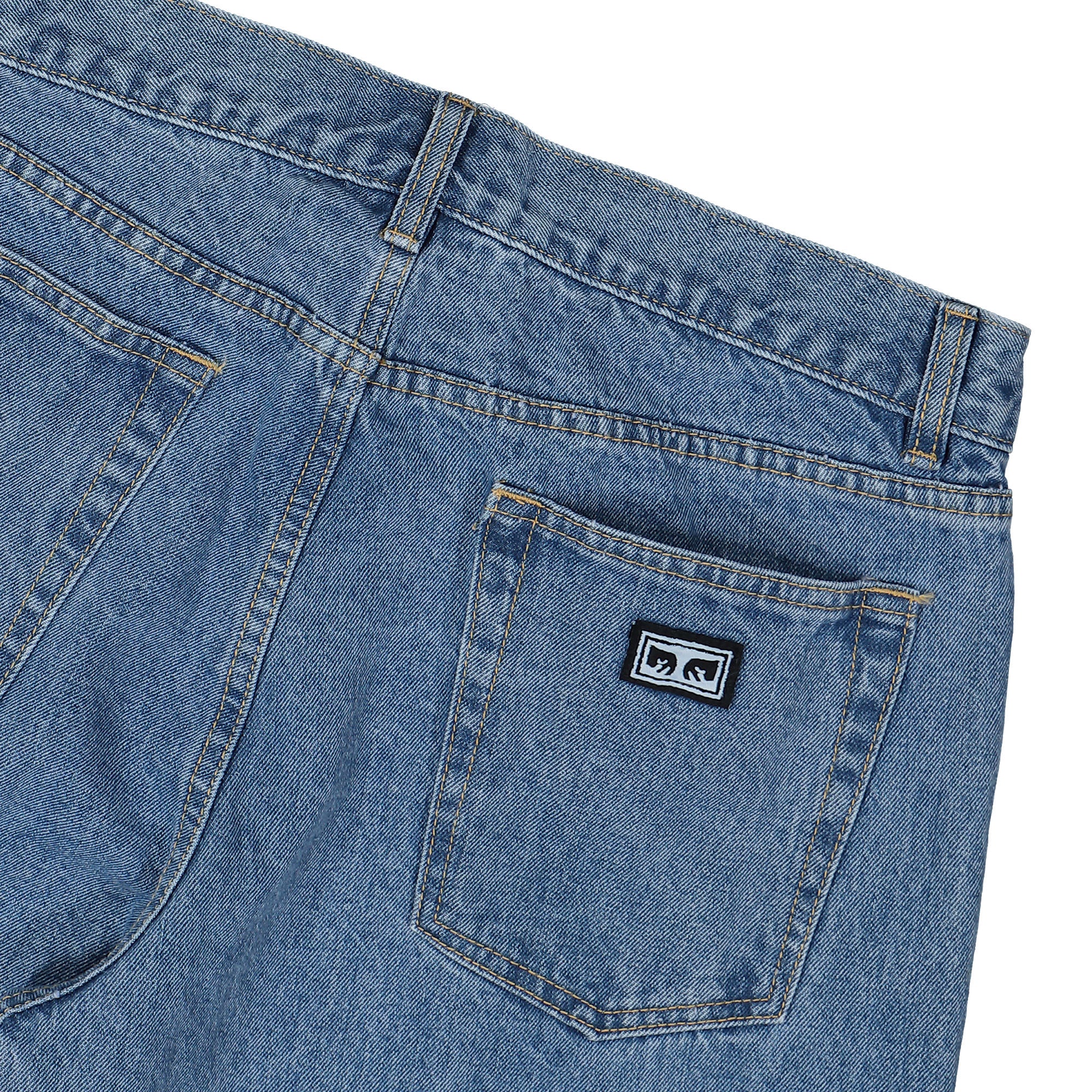 Obey Hardwork Denim Pant Stonewash Indigo Jeans Detail view 2 | Overkill