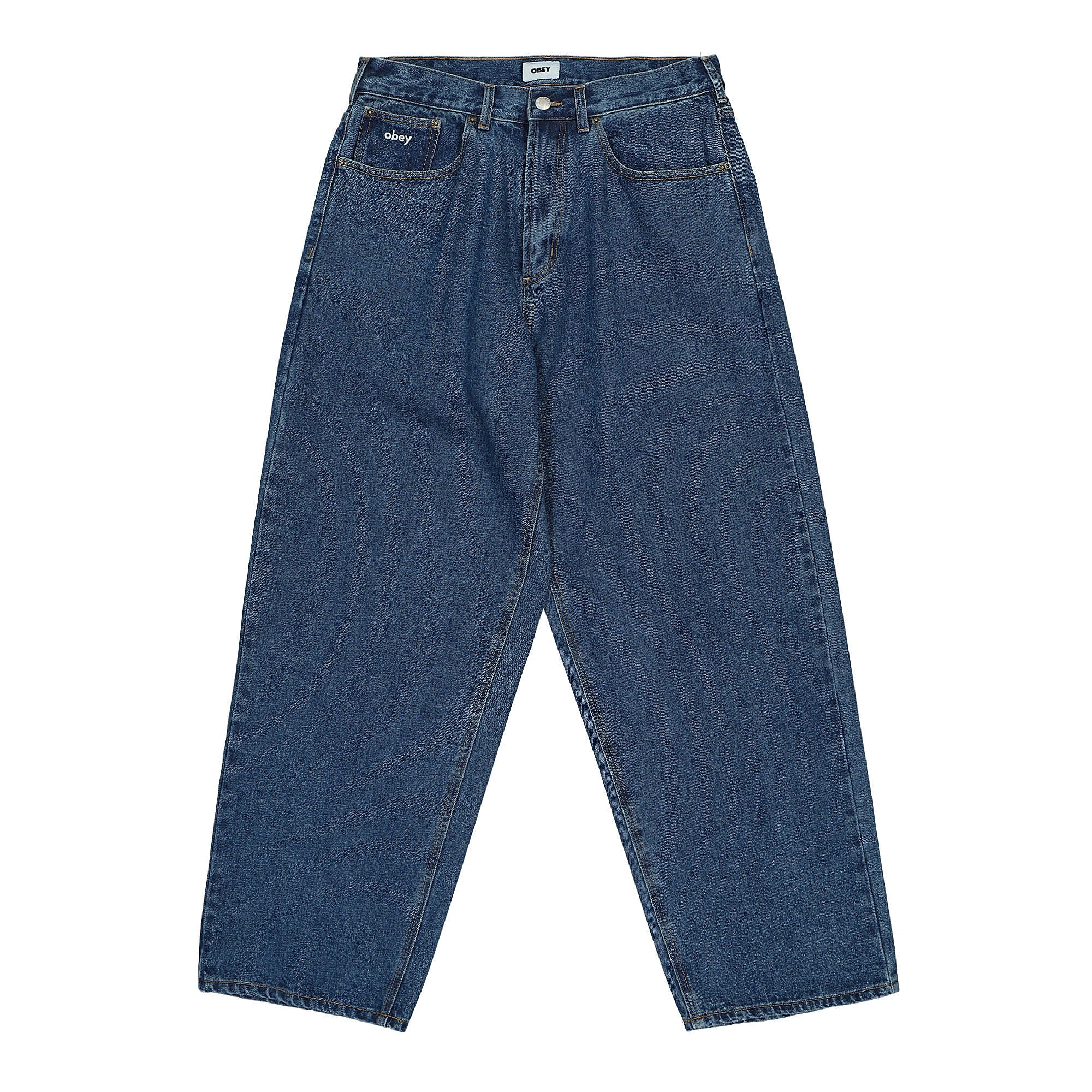 Obey Bigwig Baggy Denim Pant Stone Wash Indigo Jeans 142010087-STN | Overkill