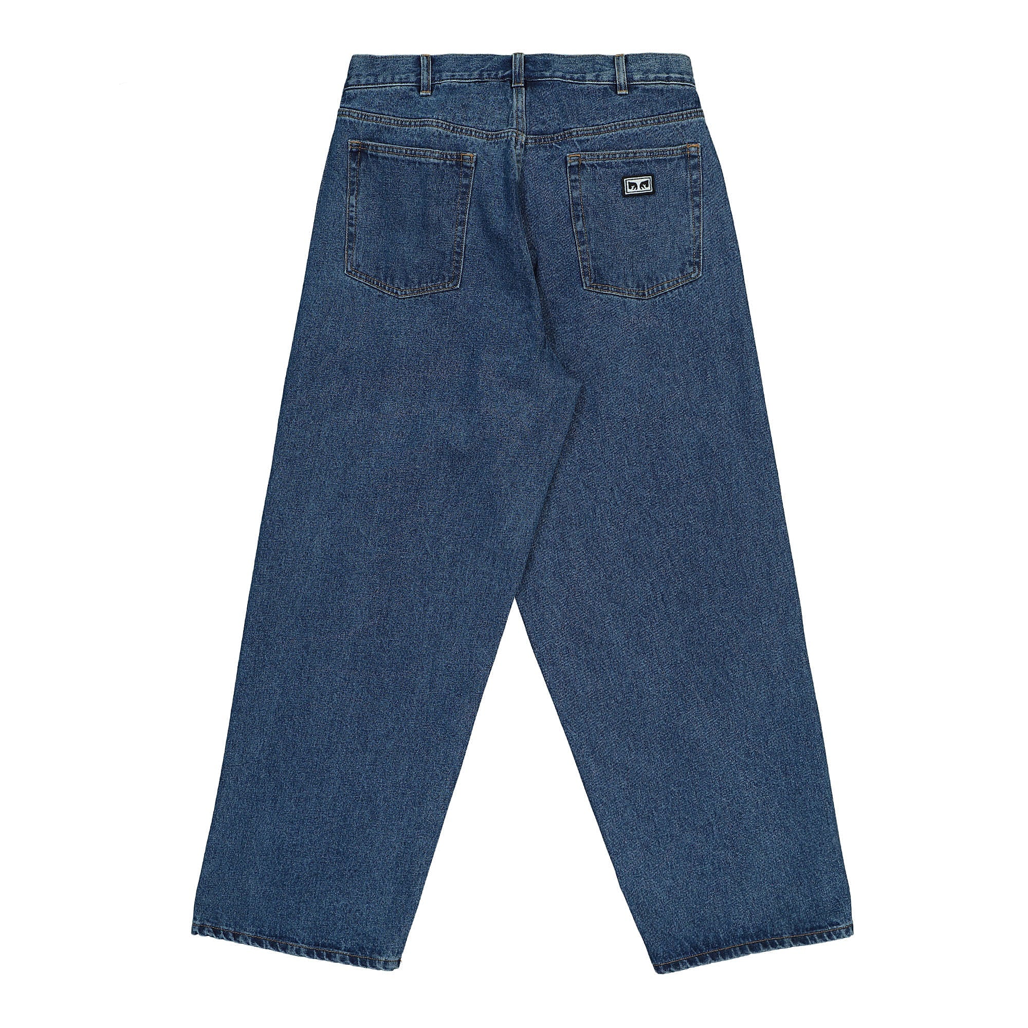 Obey Bigwig Baggy Denim Pant Stone Wash Indigo Jeans Material | Overkill