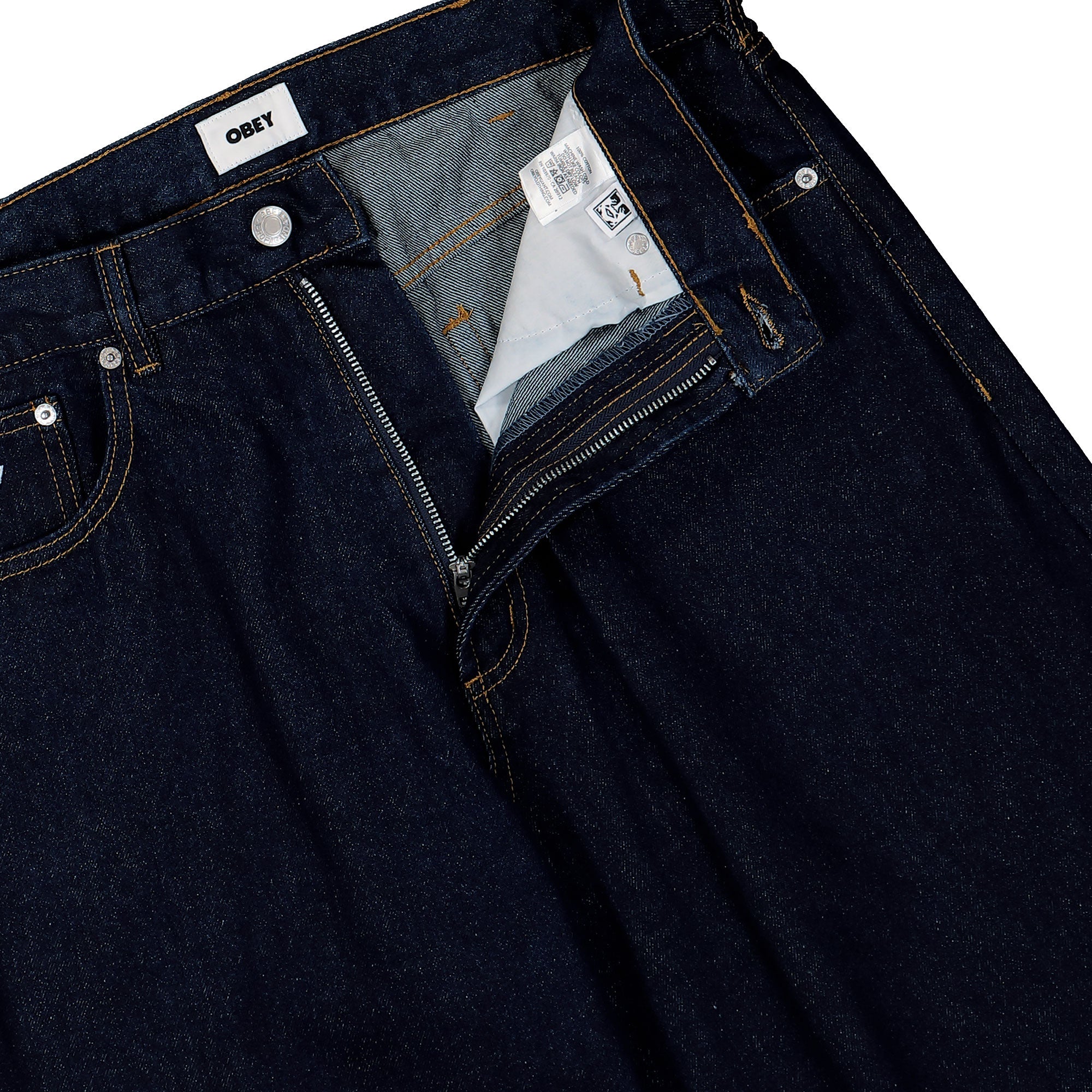 Obey BigWig Baggy Denim Rinse Indigo Jeans Detail view 2 | Overkill