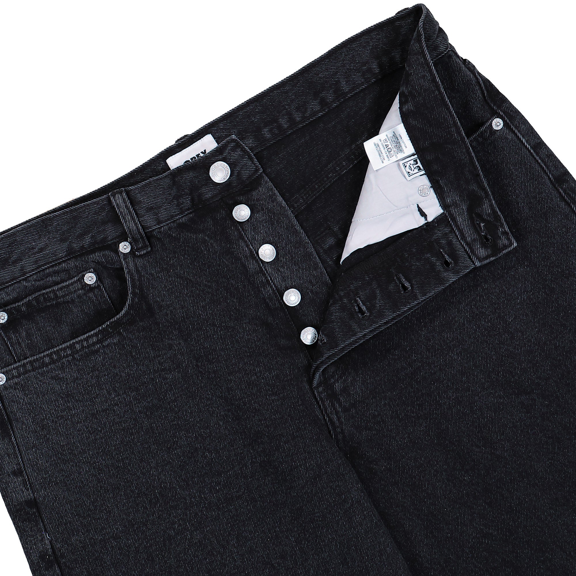 Obey Classic Baggy Denim Washed Black Jeans 142010109 Detail View 1 | Overkill