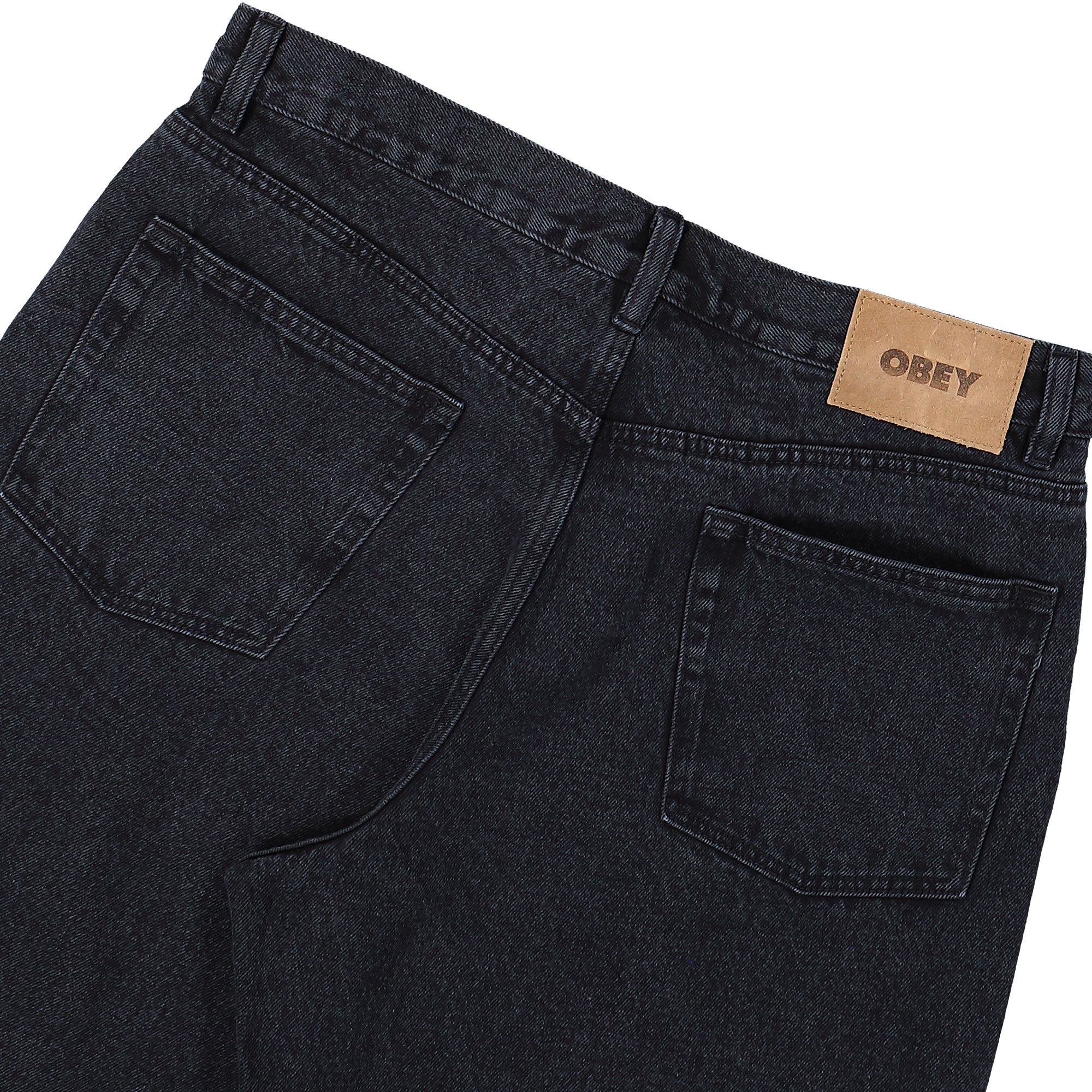 Obey Classic Baggy Denim Washed Black Jeans 142010109 Detail View 2 | Overkill
