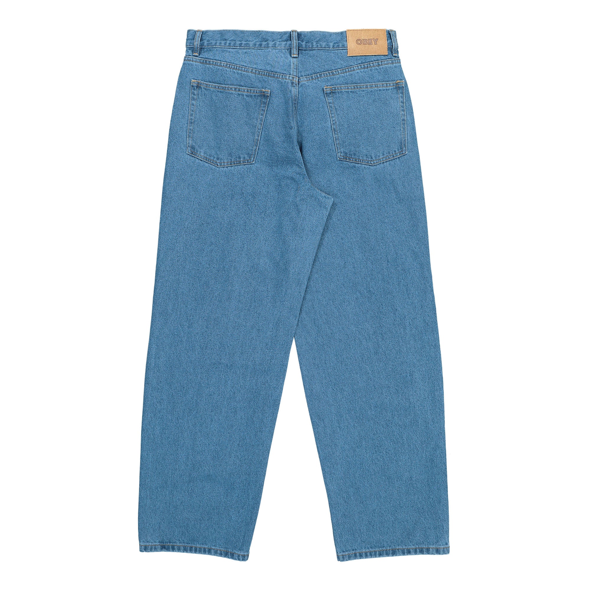 Obey Classic Baggy Denim Medium Stonewash Light Indigo Jeans 142010109 Close-up | Overkill