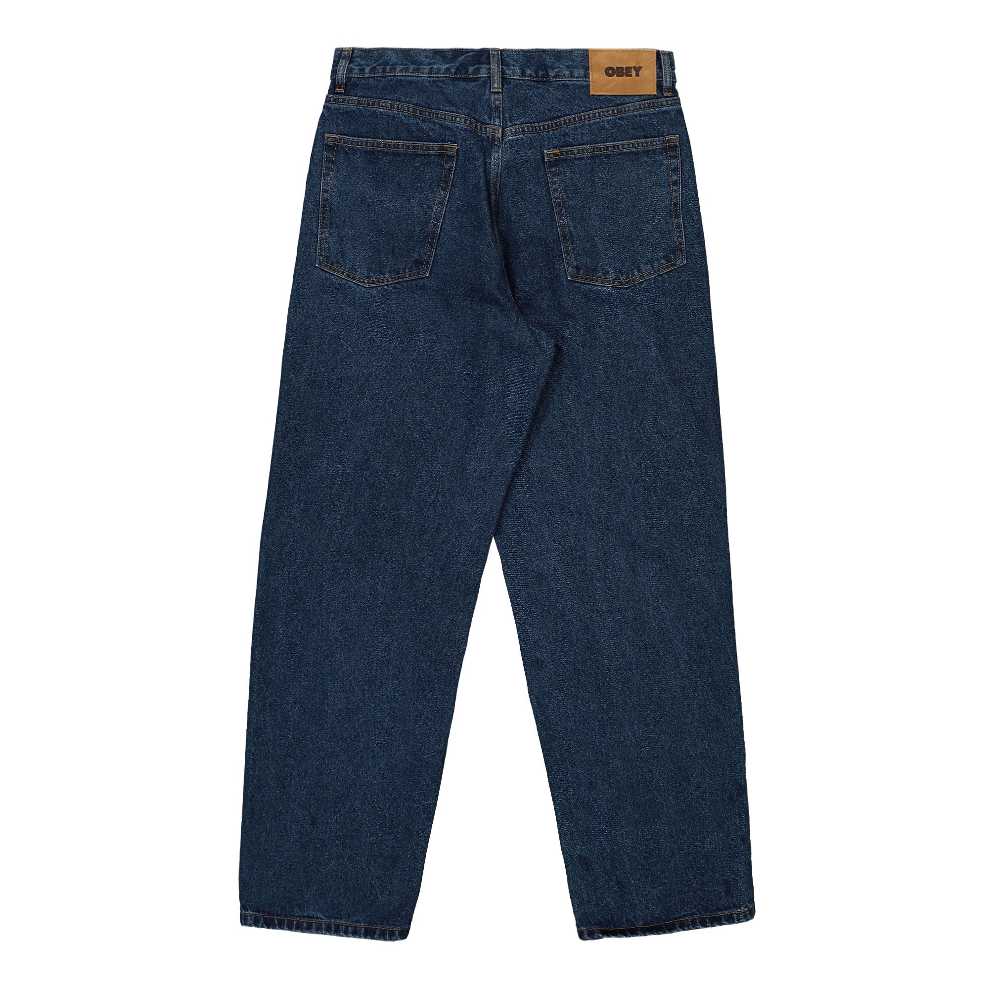 Obey Classic Baggy Denim Stone Wash Indigo Jeans Material | Overkill